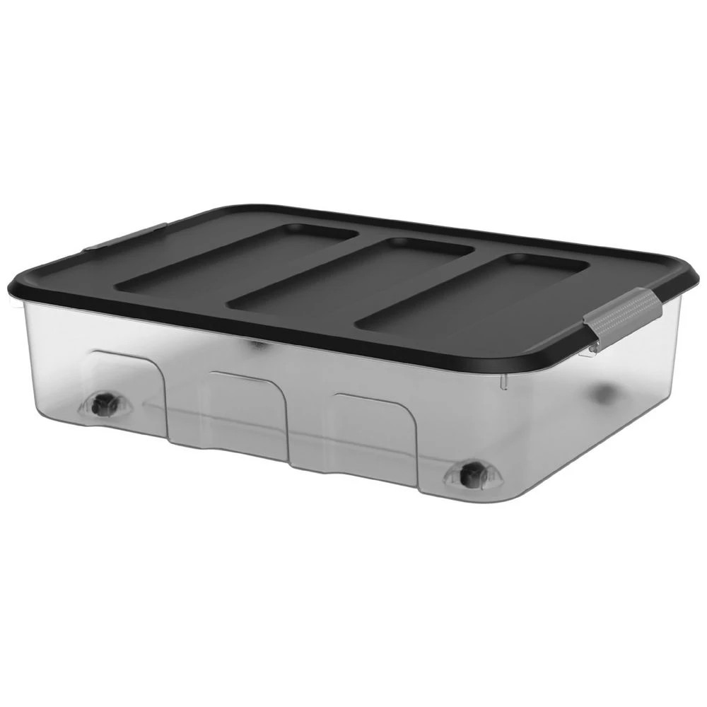 1 J.Burrows 35L Modular Storage Container Clear Clear/Grey, 1 of 6