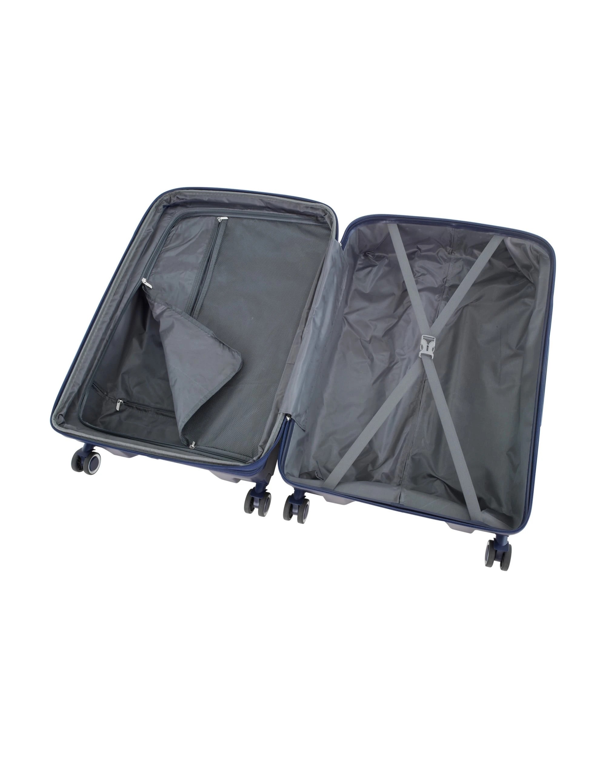8 Olympus 3PC Eos Luggage Set Hard Shell Suitcase ABS+PC in Blue - Blue, 8 of 8