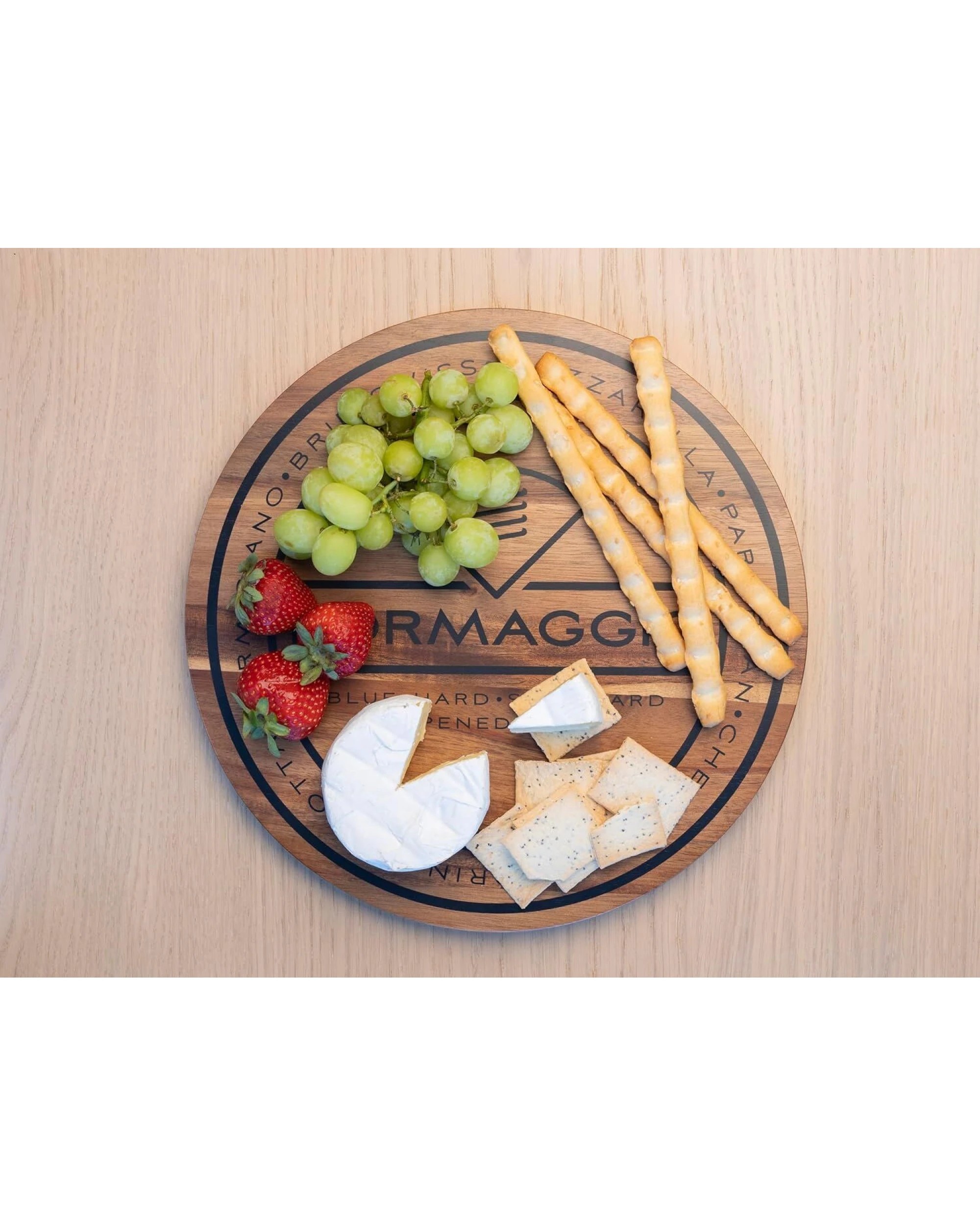 2 Euroline Round 30cm Acacia Wood Cheese Serving Cutting Board - Brown, 2 of 4