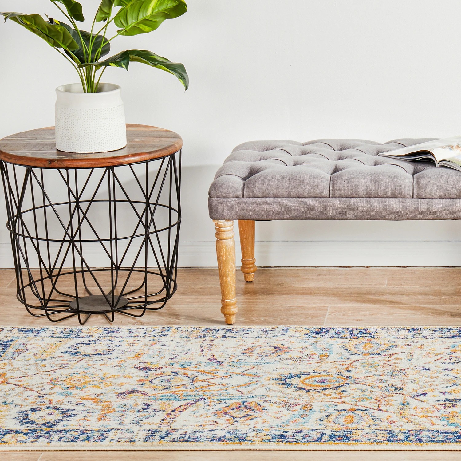 4 Common Ground Rugs Encore 255 500x80cm Runner - Extra Large Pet Friendly Rug - White, 4 of 8
