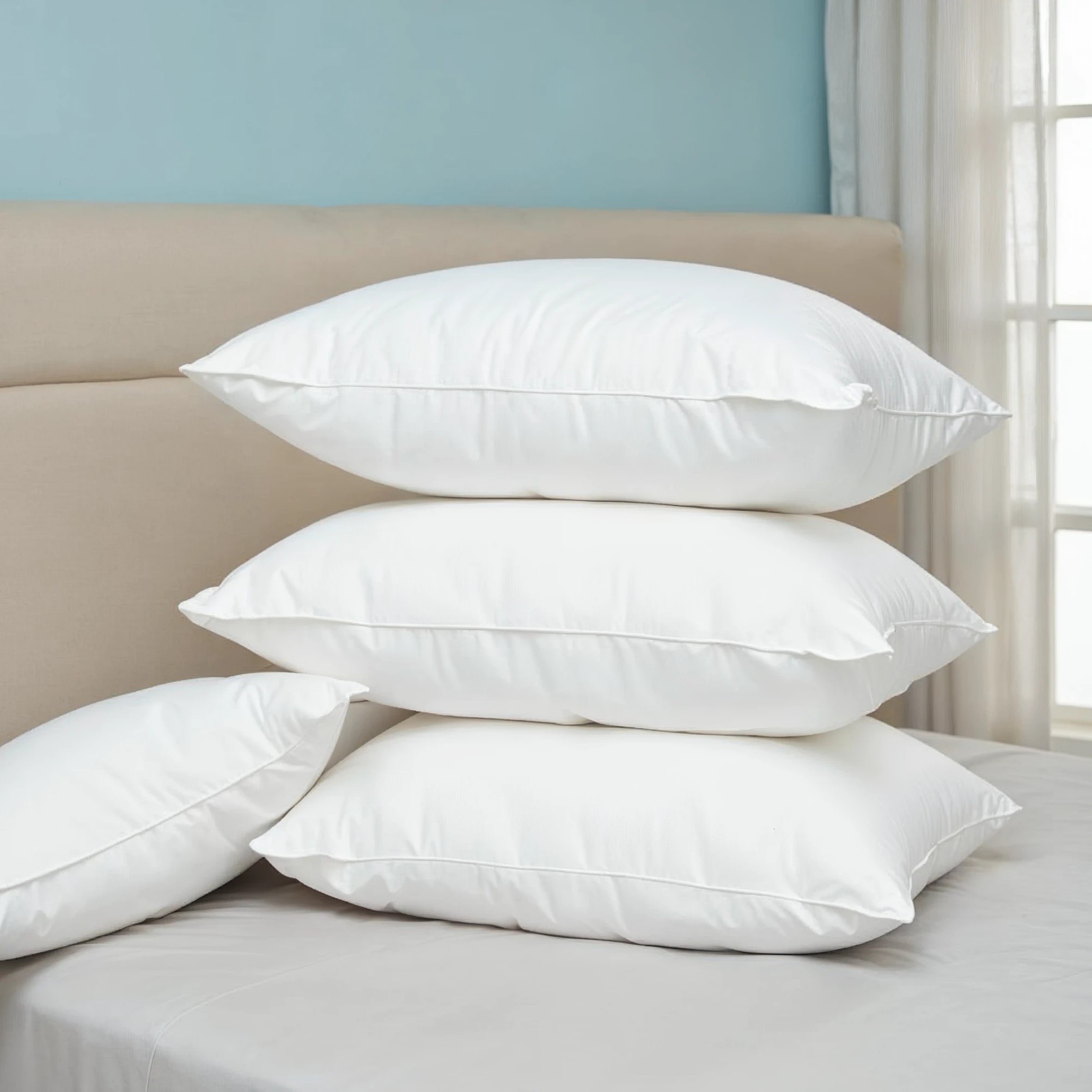 1 Royal Comfort Goose Feather Down Pillows 1000GSM Hotel Quality 4 Pack - White, 1 of 7