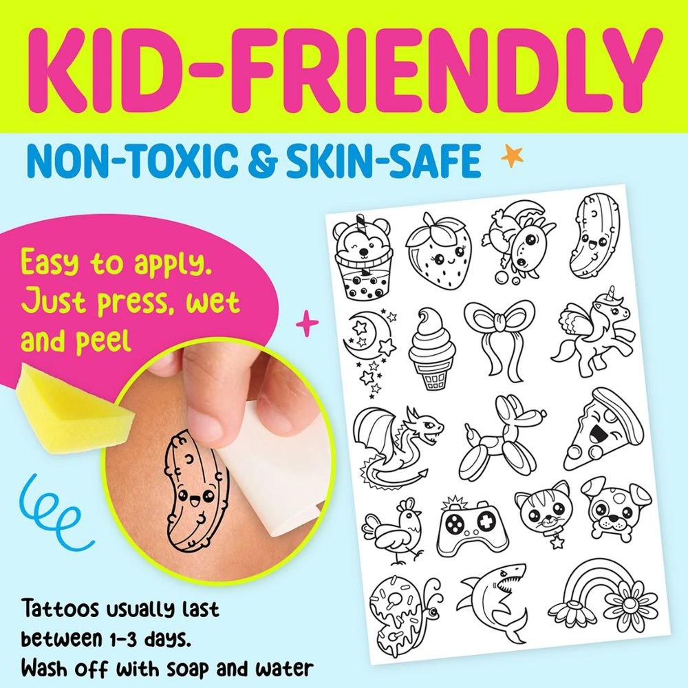 3 Creativity for Kids Colour In Neon Tattoos, 3 of 6