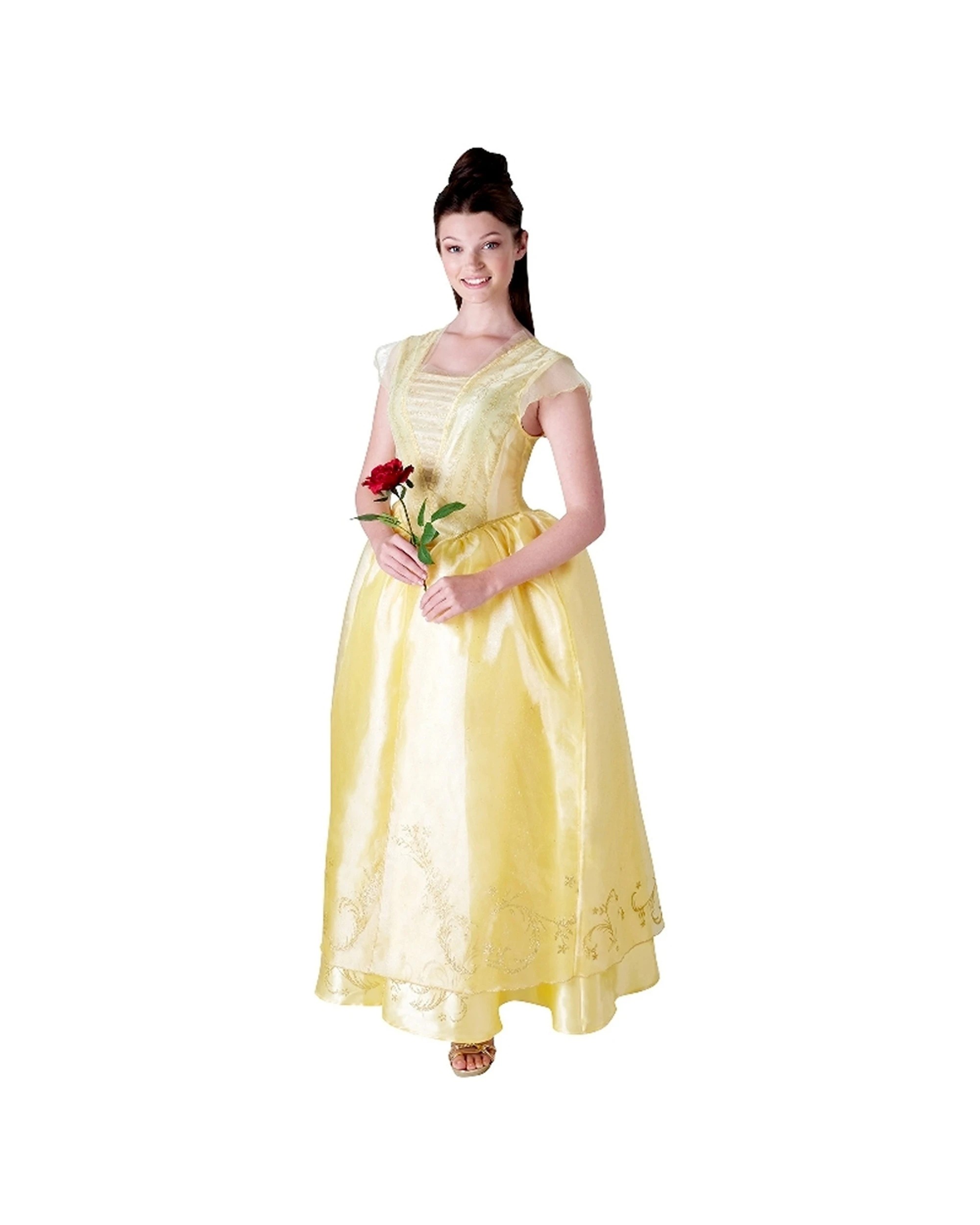 1 Disney Belle Live Action Deluxe Adult Womens Dress Up Costume Size S - Yellow, 1 of 3