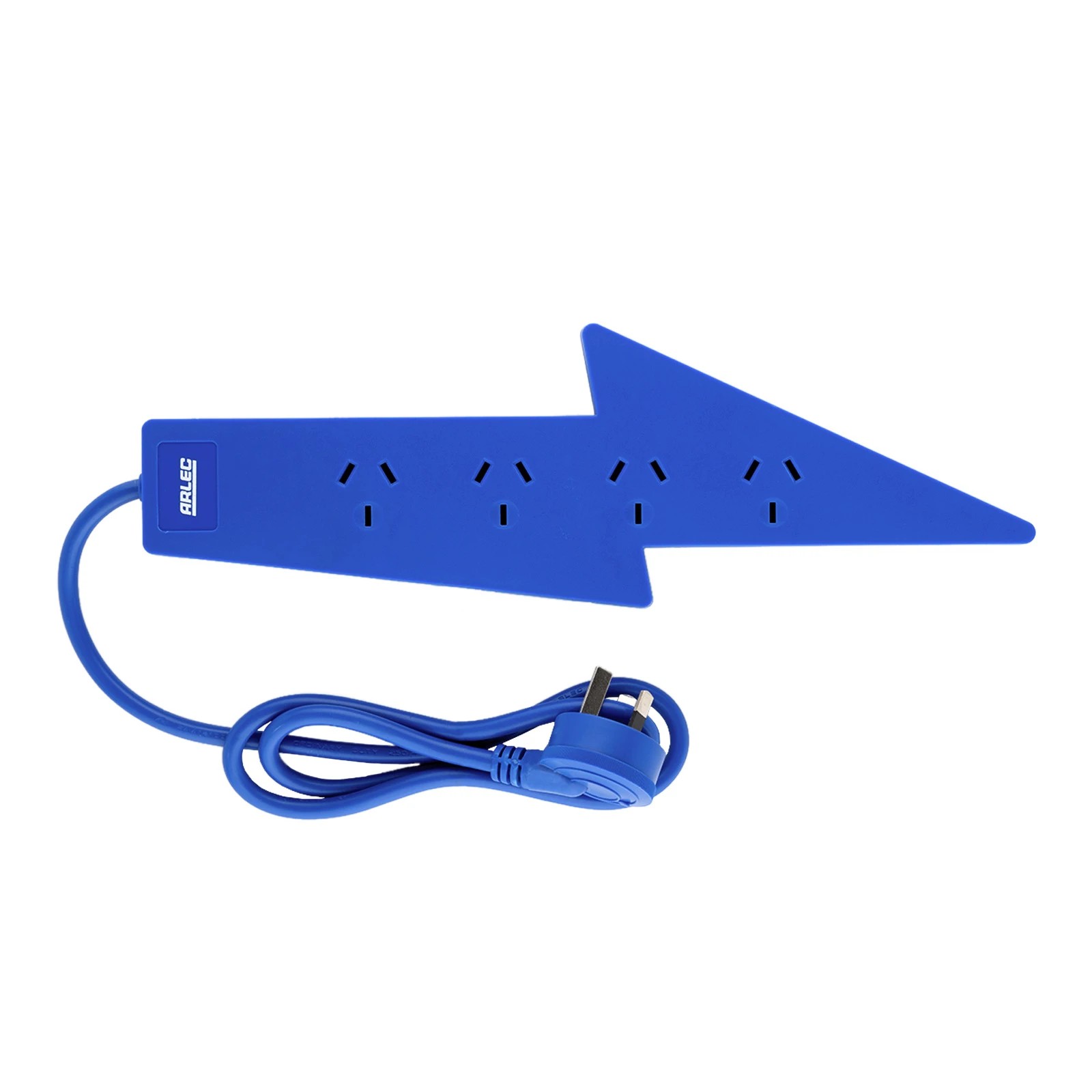 2 Arlec 4 Outlet Lightning Overload Protected Powerboard - Blue, 2 of 5