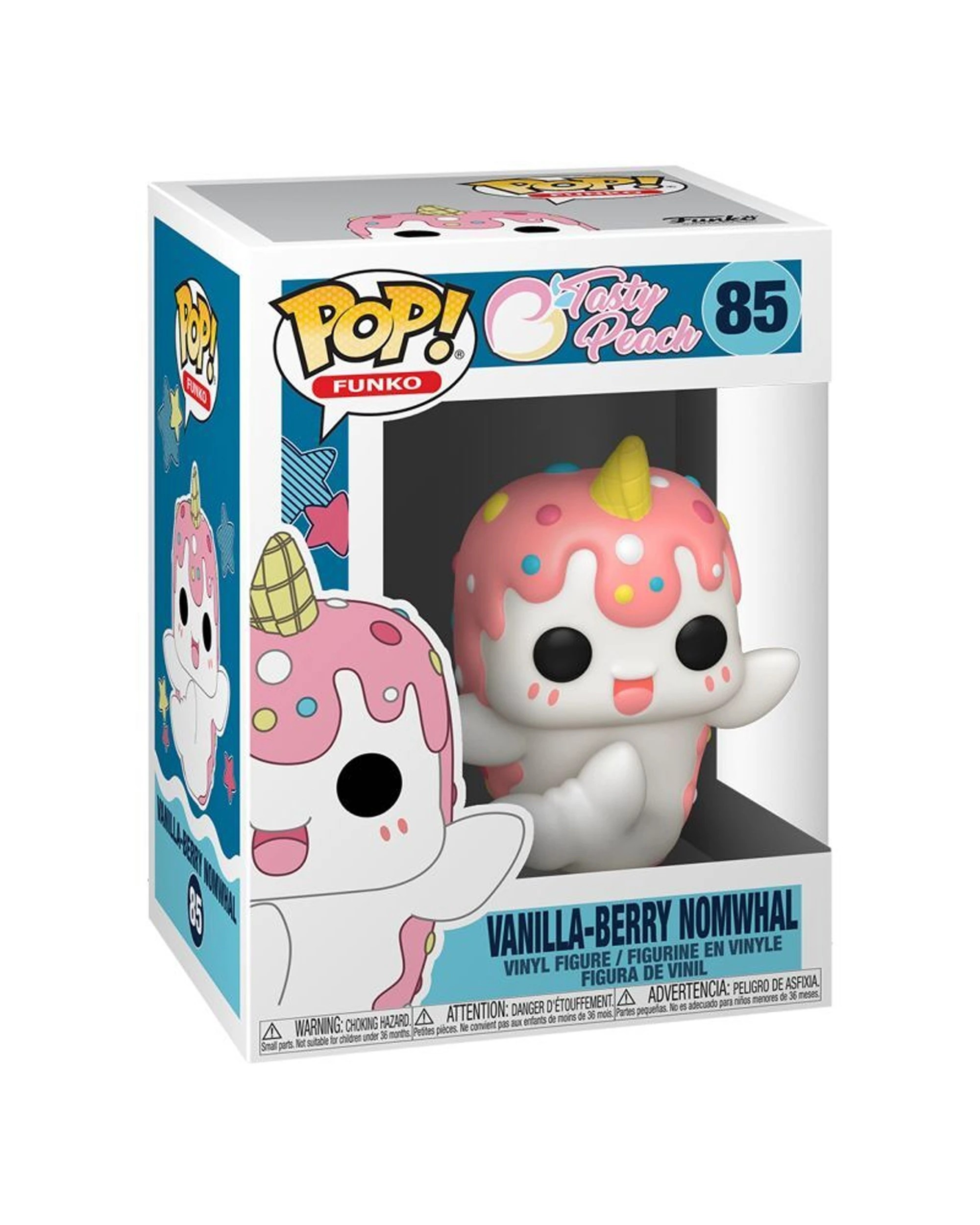 3 Pop Vinyl Figurine Tasty Peach - Vanilla-Berry Nomwhal 10cm Vinyl Toy - Multi, 3 of 3