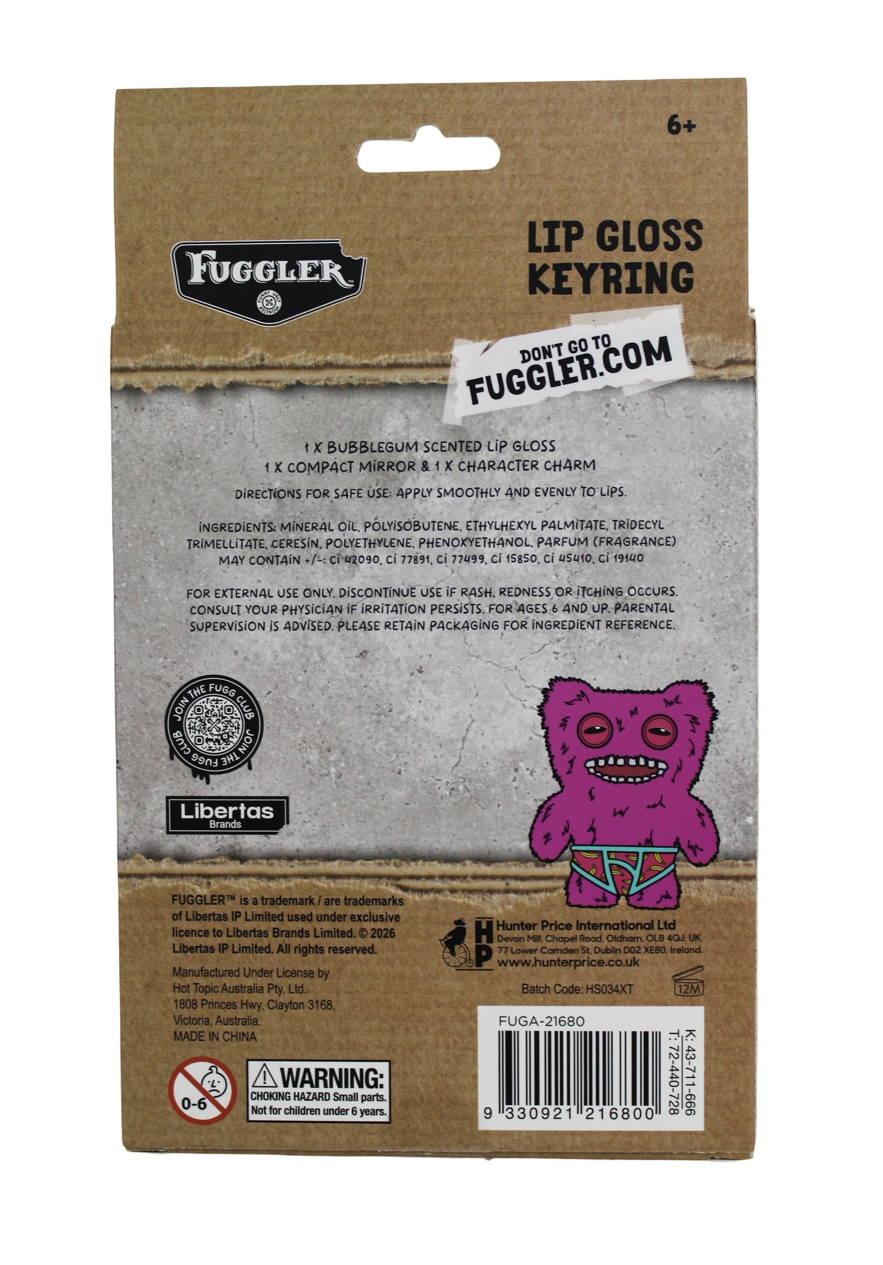 4 Fuggler Lip Gloss with Keychain - Pink, 4 of 4