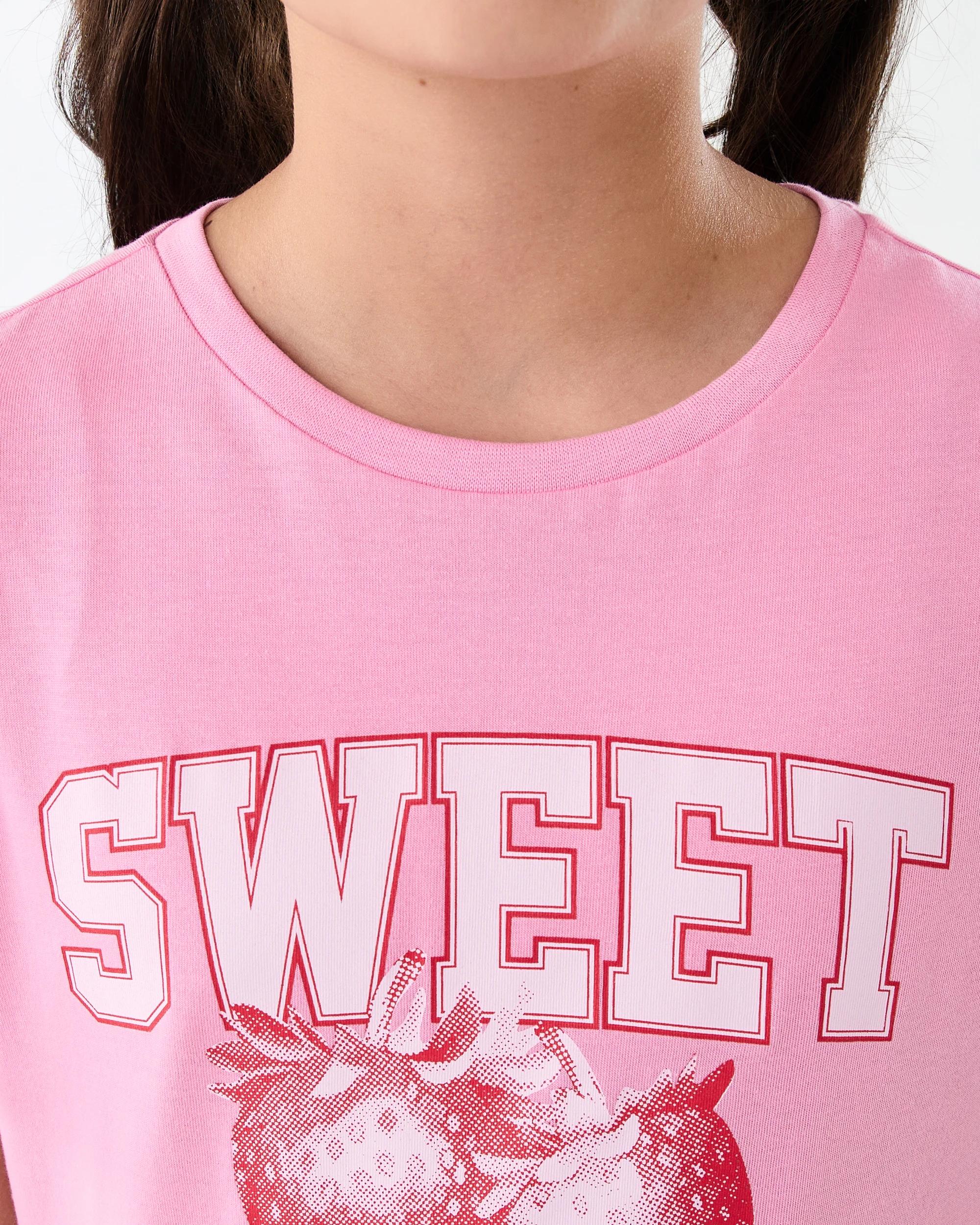 4 Short Sleeve Printed T-shirt Pink Fruit, 4 of 7