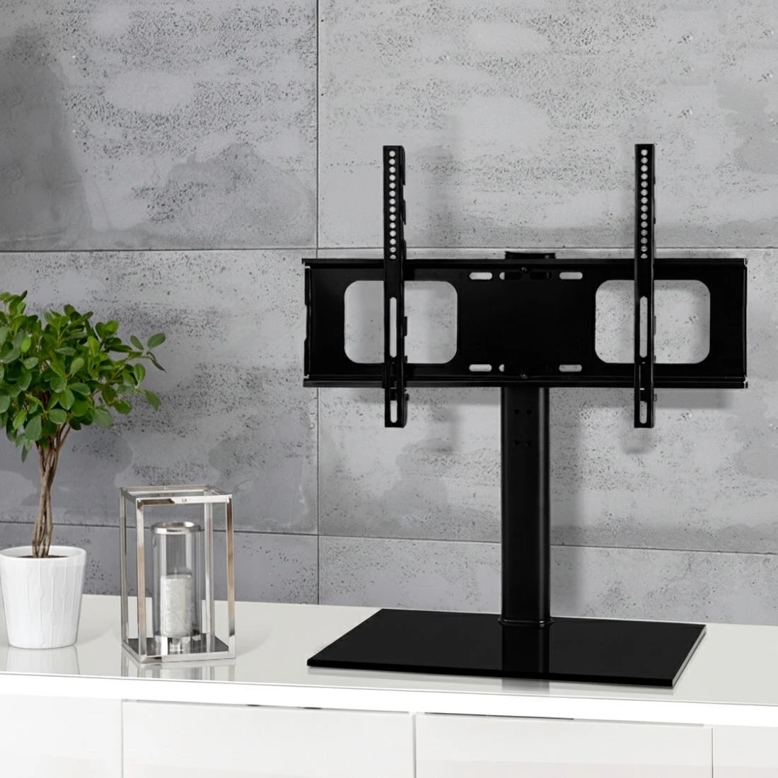 6 Artiss TV Stand Mount Bracket for 32"-70" LED LCD Swivel Tabletop Desktop Plasma - Black, 6 of 7