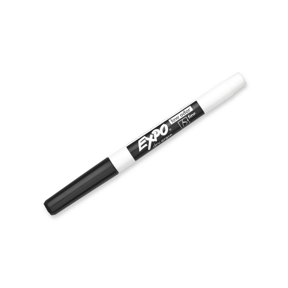 6 Expo Fine Whiteboard Marker Bullet Black 12 Pack, 6 of 6