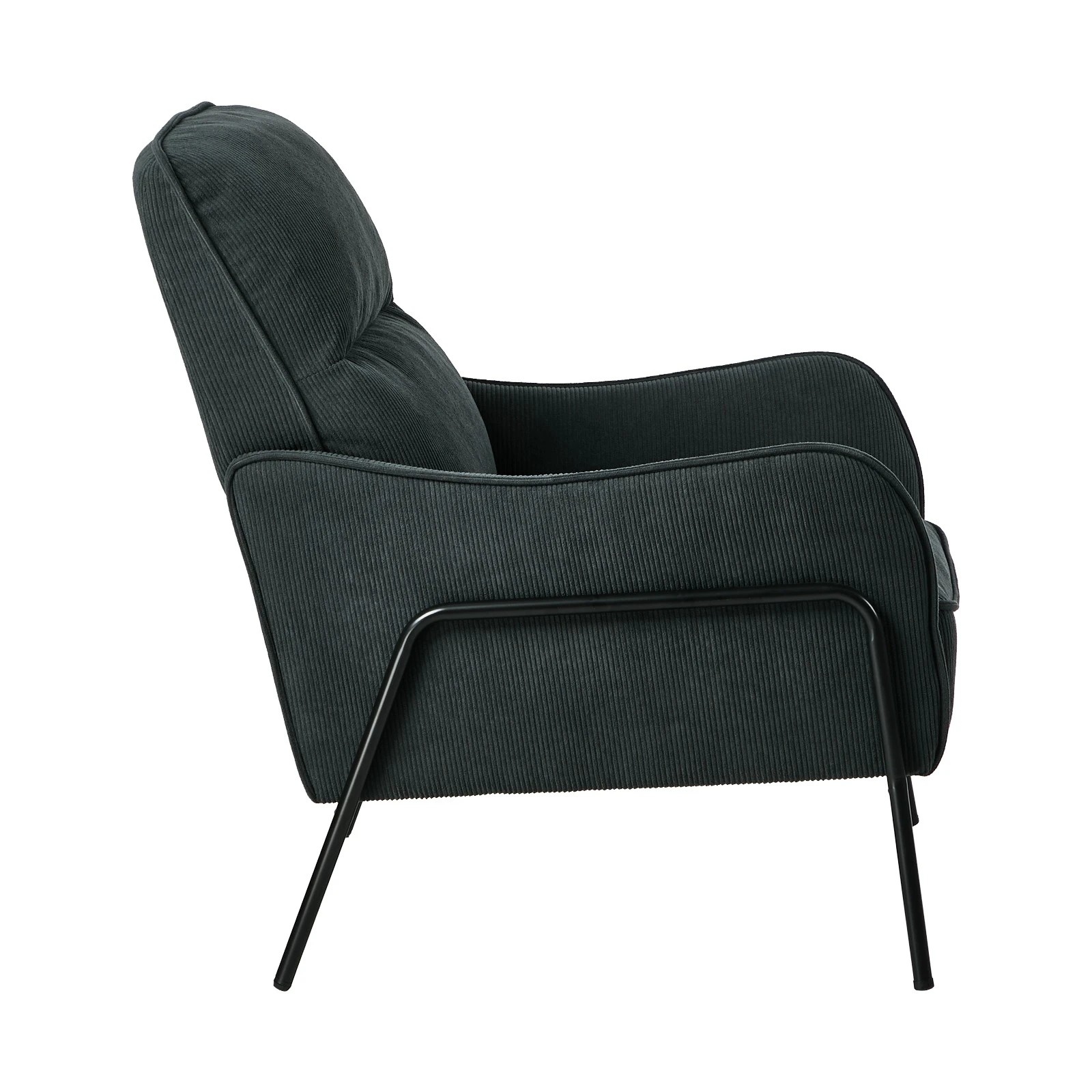 7 Oikiture Armchair Velvet Fabric Lounge Chair Accent Chair - Grey, 7 of 9