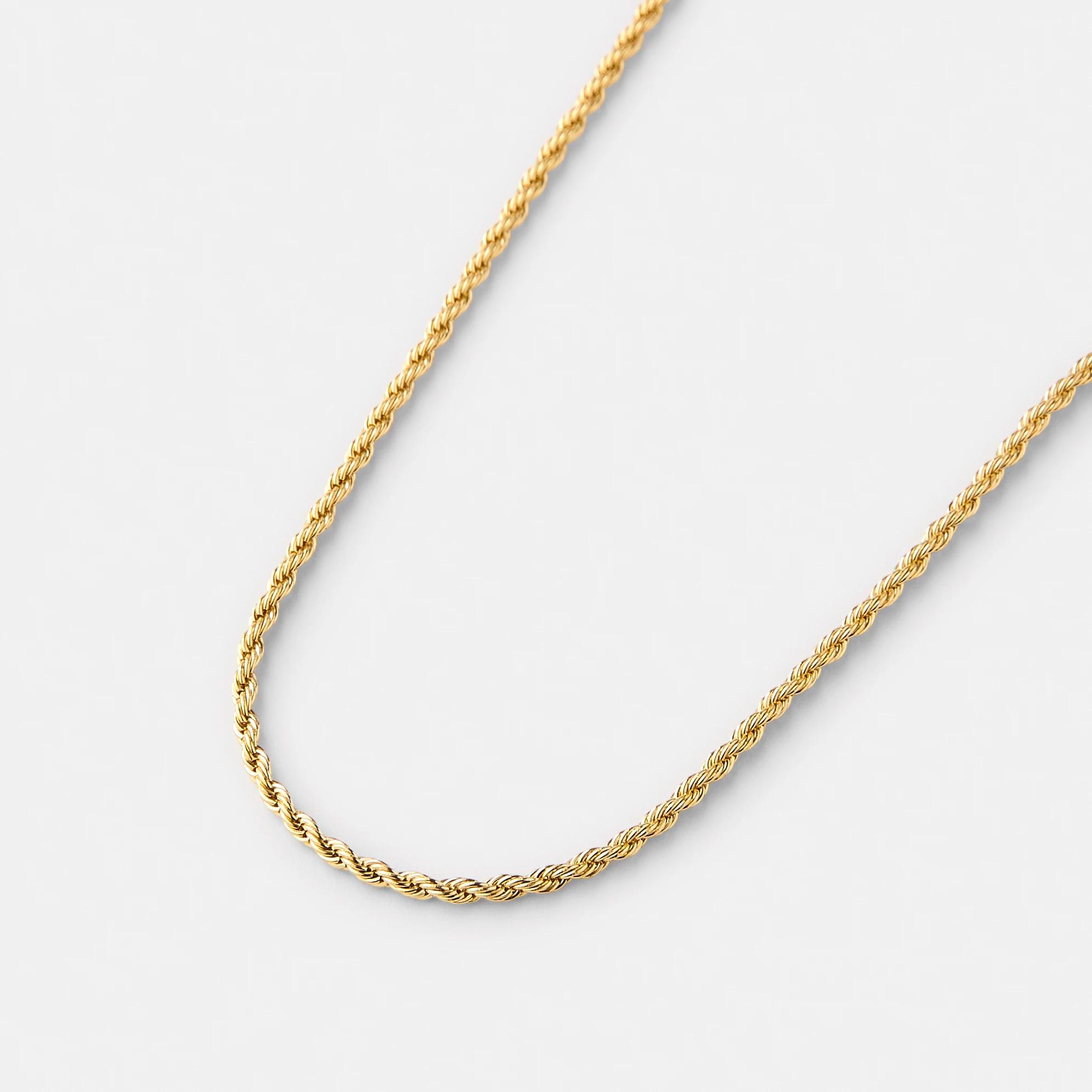 2 18K Gold Plated Twist Chain Necklace Gold, 2 of 4