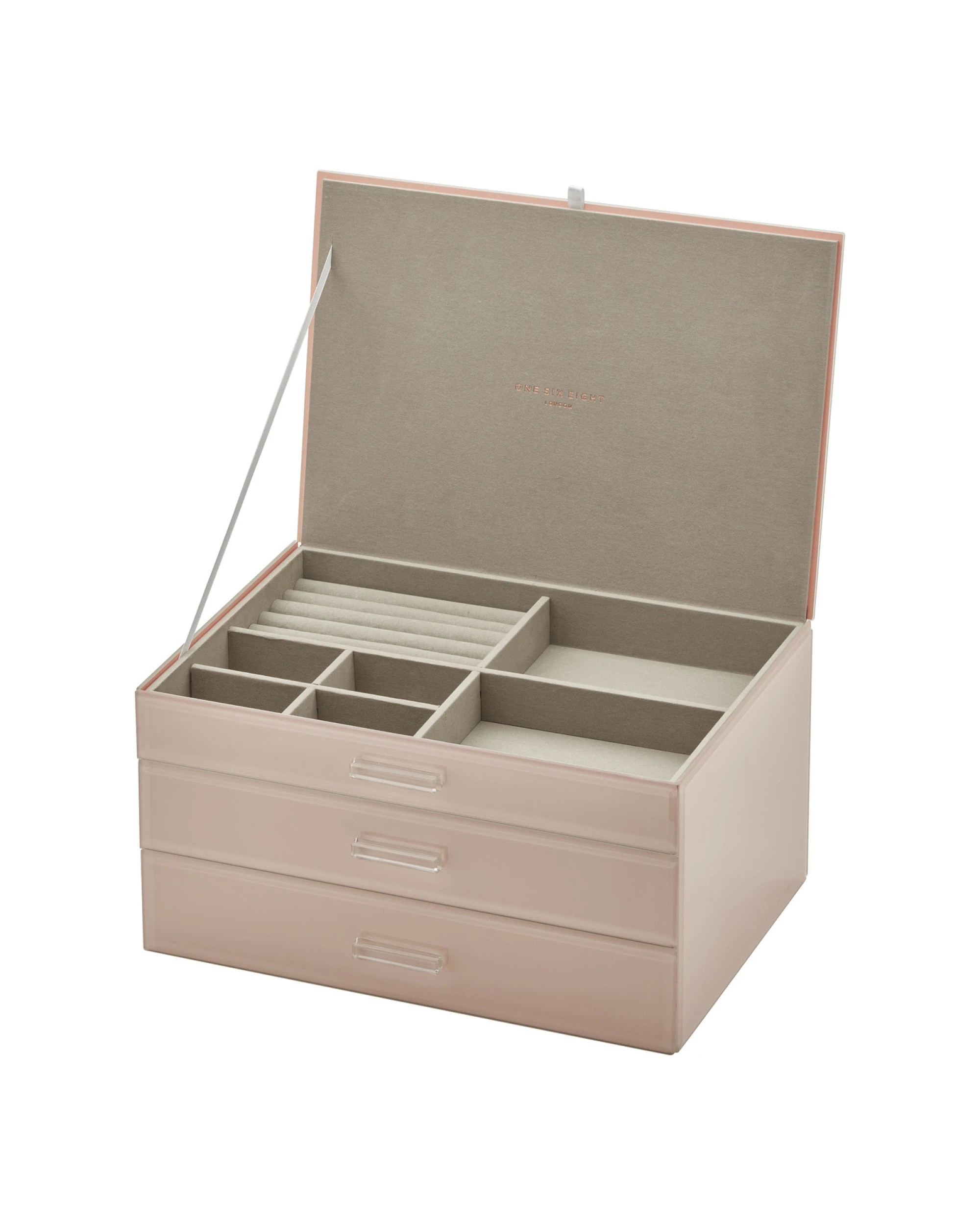 3 One Six Eight London Gabriella Jewellery Box - Blush - XL - Pink, 3 of 5