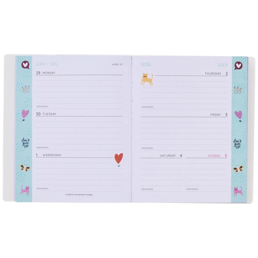 8 Otto Small Week to View FY26/27 Diary Cute Blue, 8 of 8