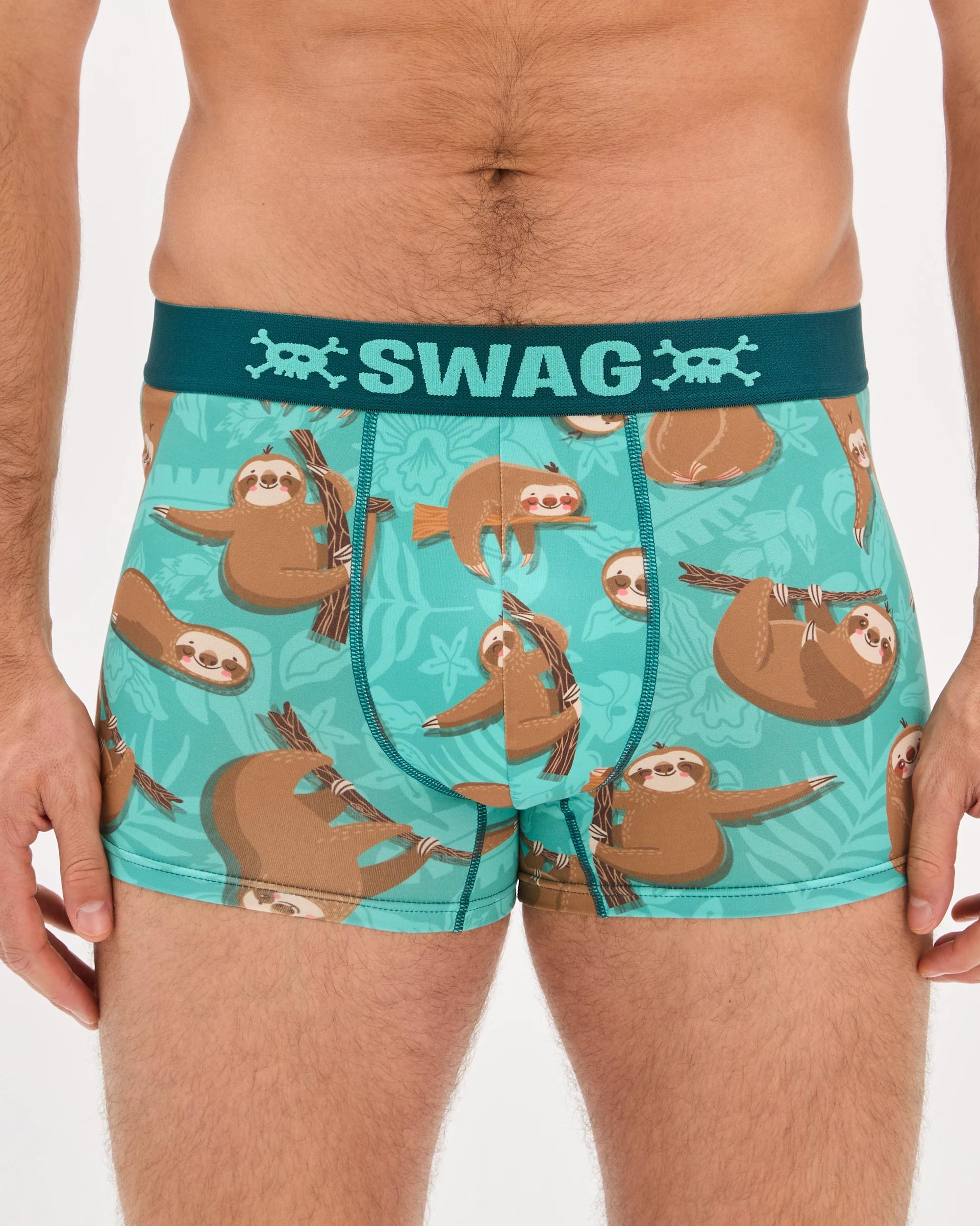 2 Swag Sloth Trunks SLOTH TEAL, 2 of 4