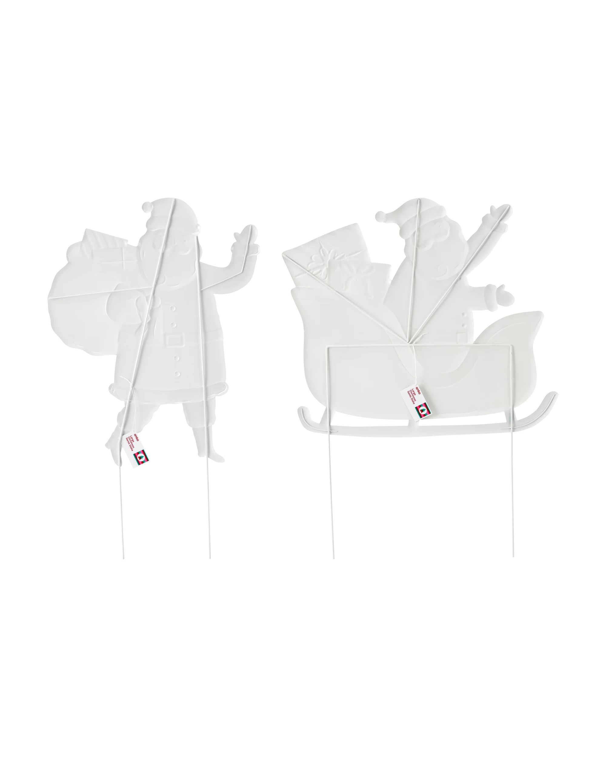5 Large Christmas Santa Stake - Assorted, 5 of 5