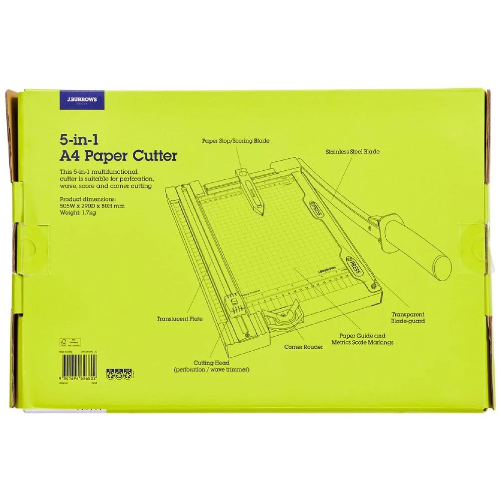 5 J.Burrows 5-in-1 A4 Paper Cutter, 5 of 5