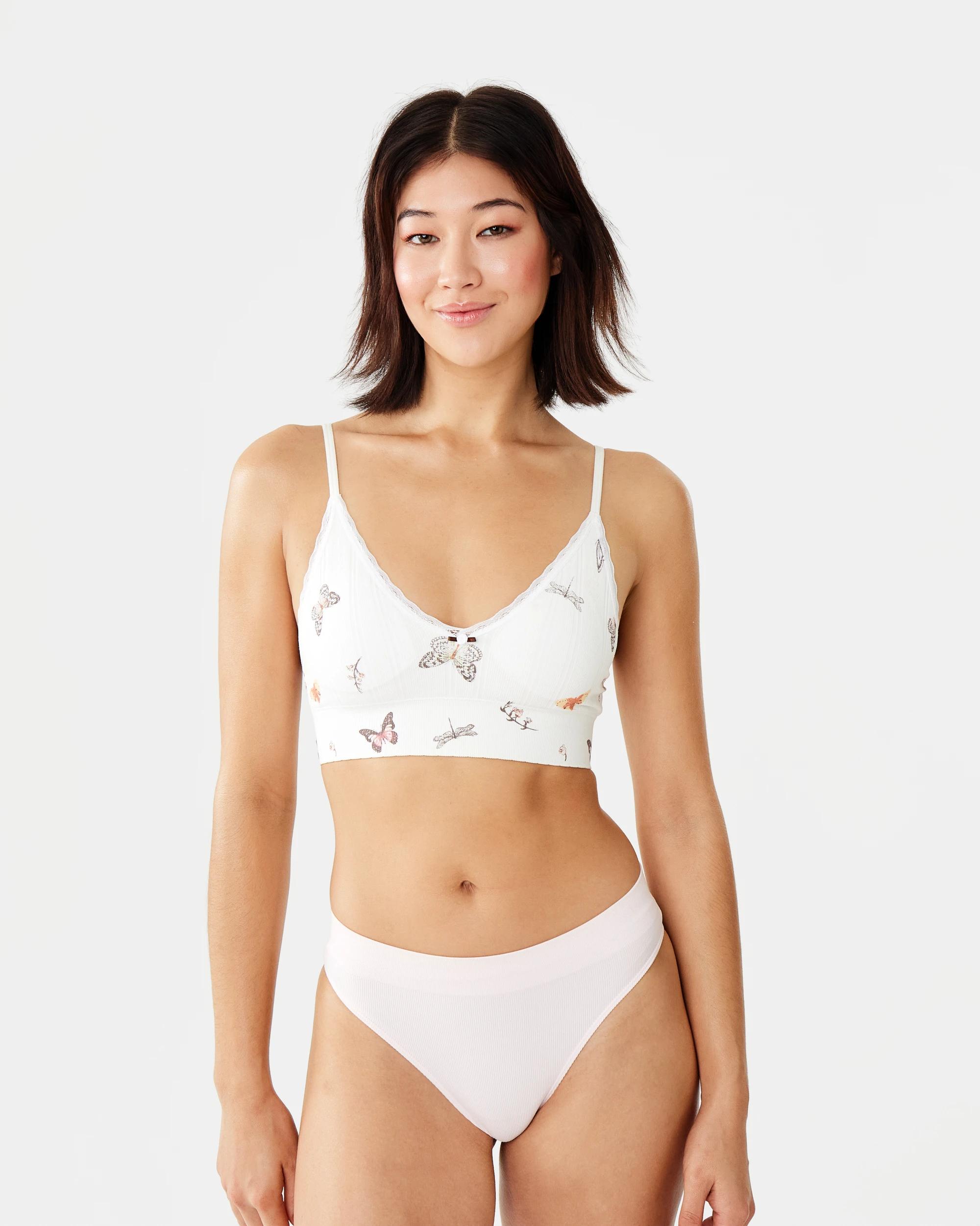 8 3 Pack Seamfree Rib Bikini Briefs Butterfly, 8 of 10