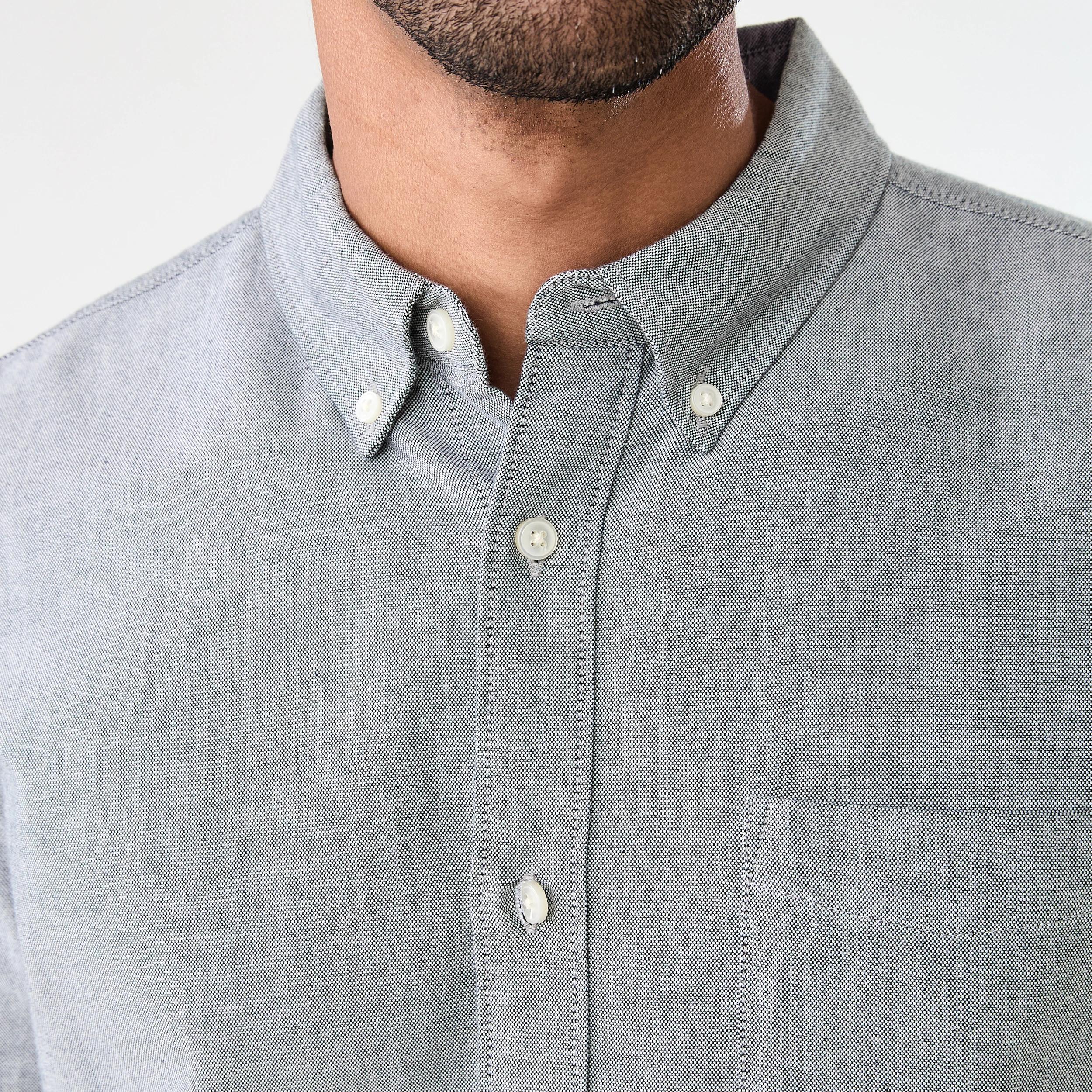5 Short Sleeve Oxford Shirt GREY YD, 5 of 6