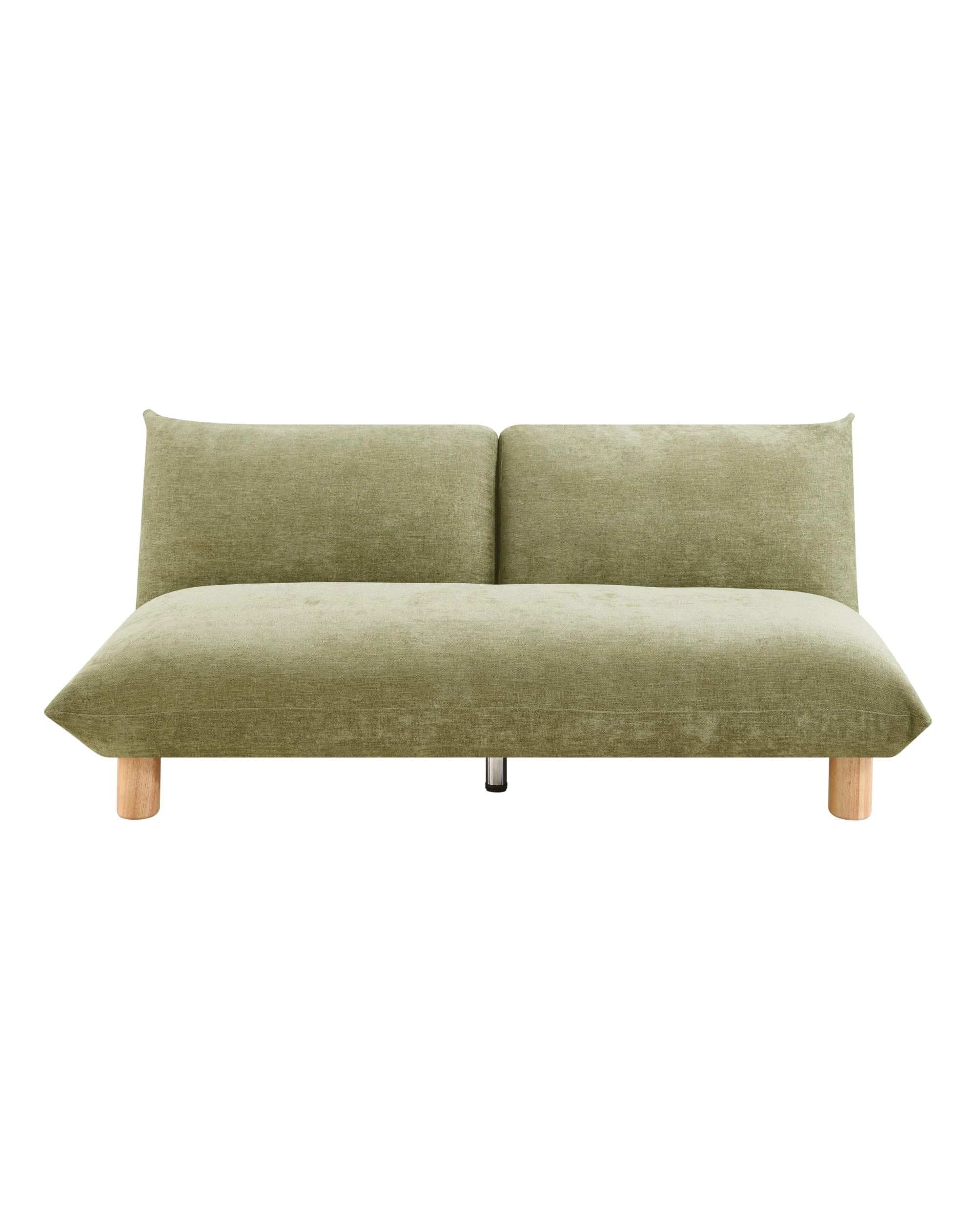 3 Kodu Sofa Bed 185cm Convertible Lounge Futon Moss Green - Green, 3 of 9