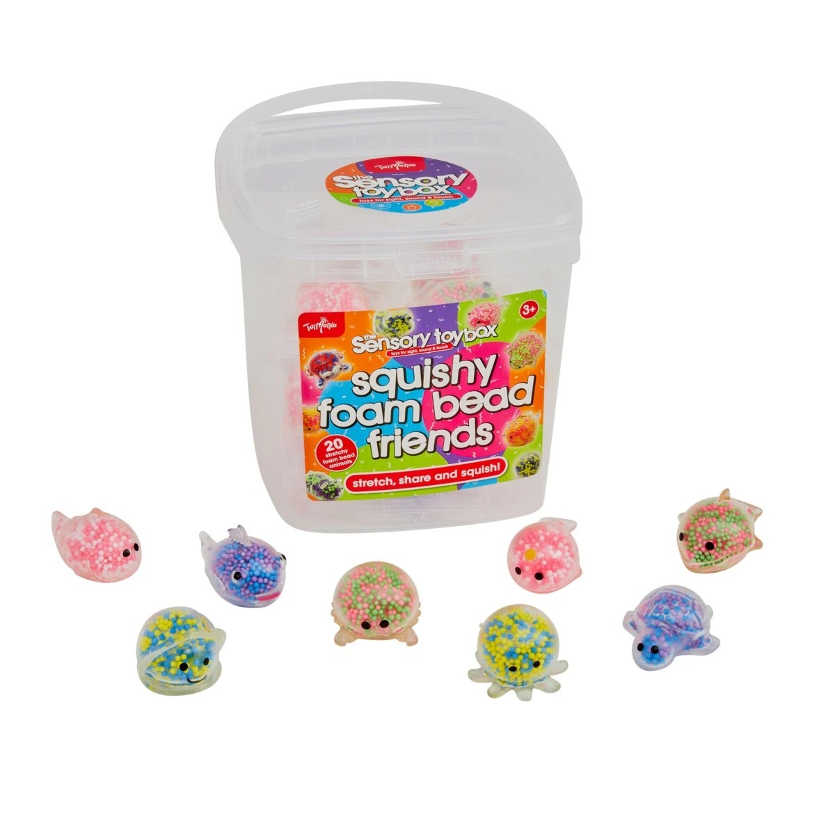 2 20 Pack ToyMania The Sensory Toy Box Squishy Foam Bead Friends Set, 2 of 5