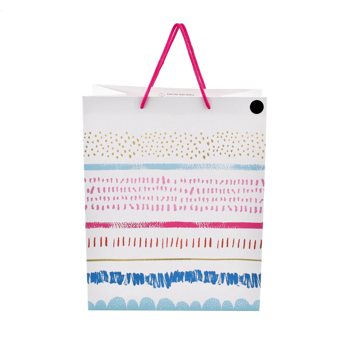 3 Hallmark Large Multi-Colour Stripe Gift Bag, 3 of 4