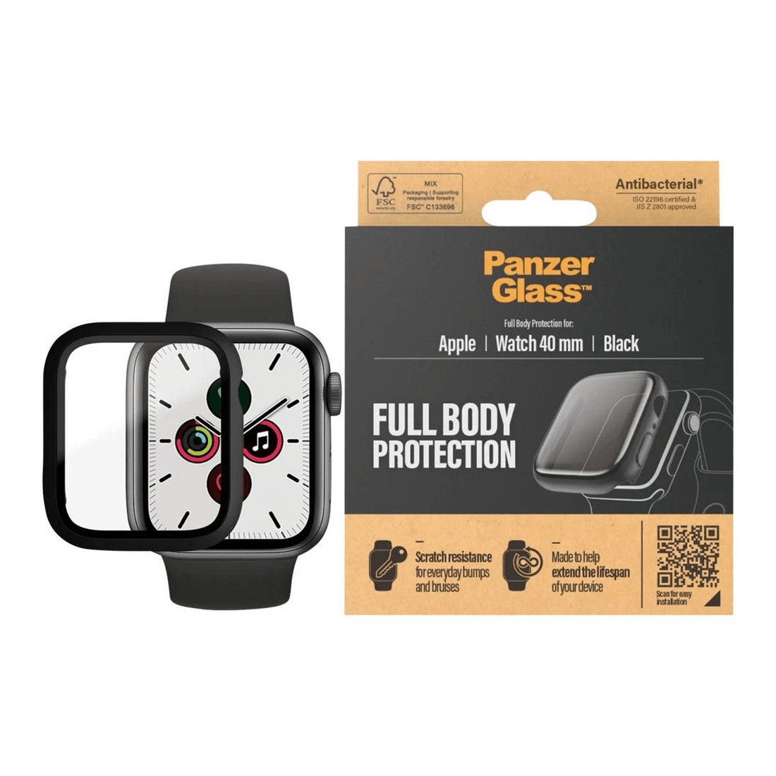2 PanzerGlass Full Body Case Apple Watch 40mm Black, 2 of 4