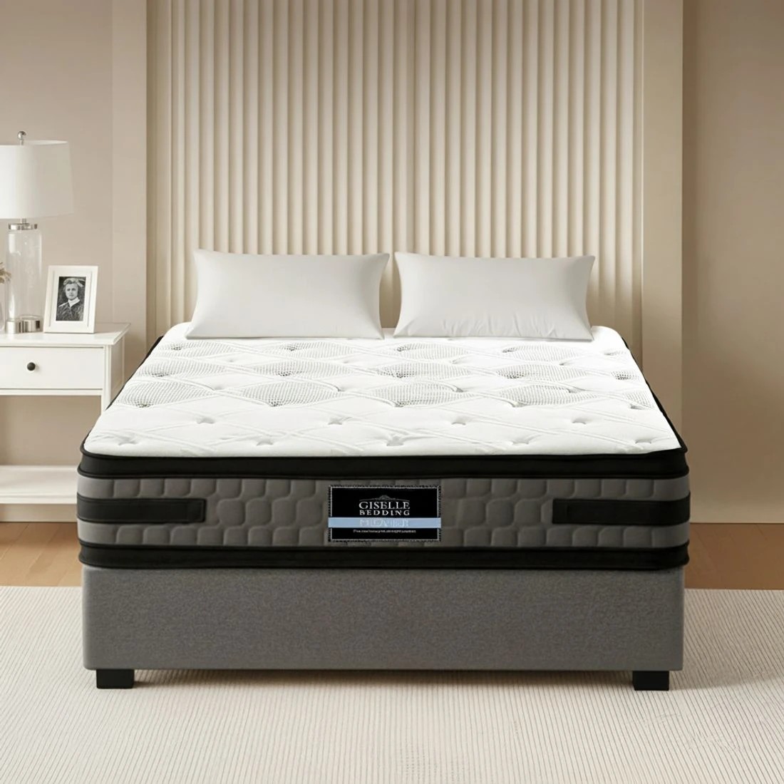 9 Artiss Bed Frame with 36cm Giselle Mattress Set King Single Gas Lift Base - Multi, 9 of 10