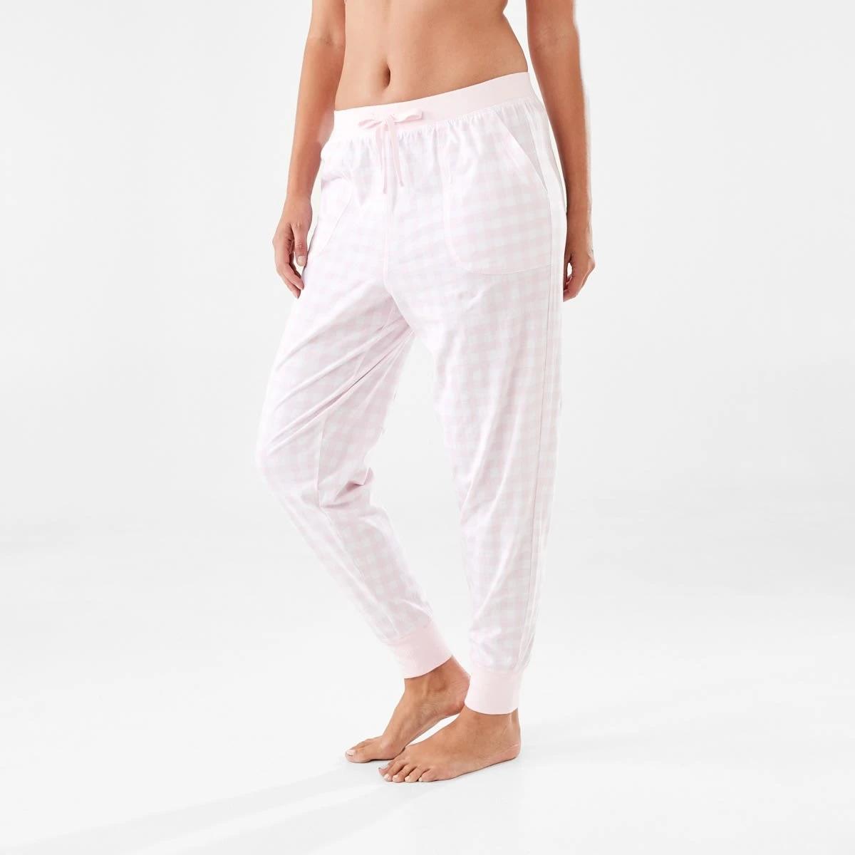 2 Printed Knit Cuffed Pants Gin Chk Pk, 2 of 5