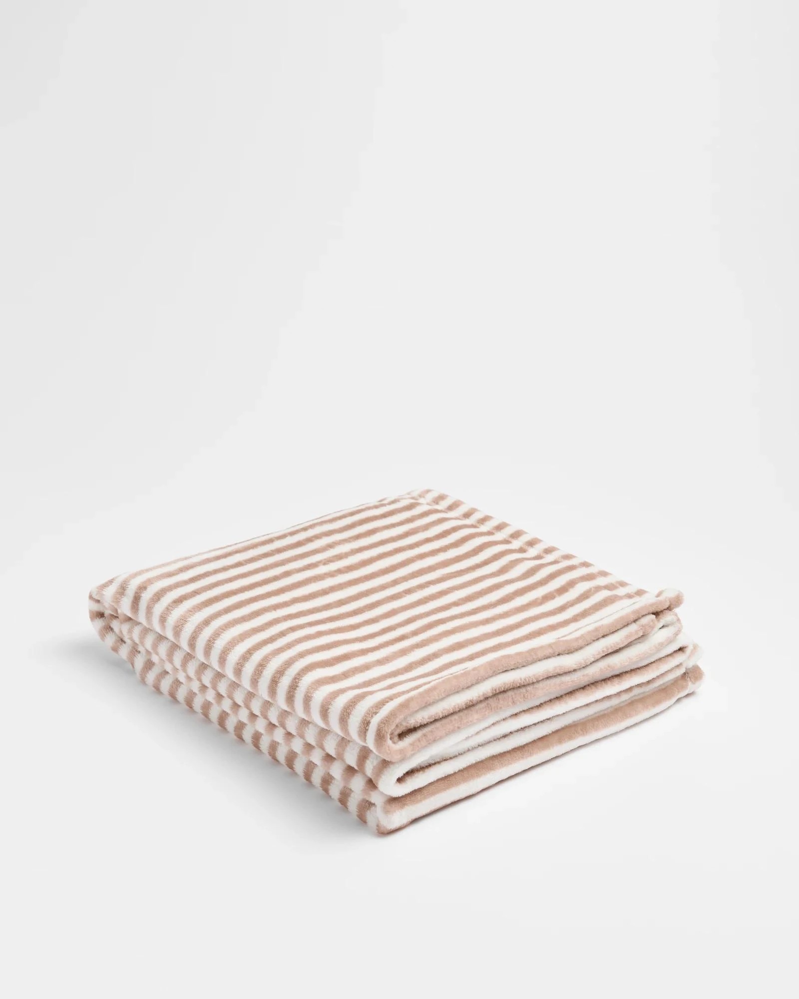 1 Target Ivy Super Soft Stripe Throw - Queen Bed - Natural, 1 of 3