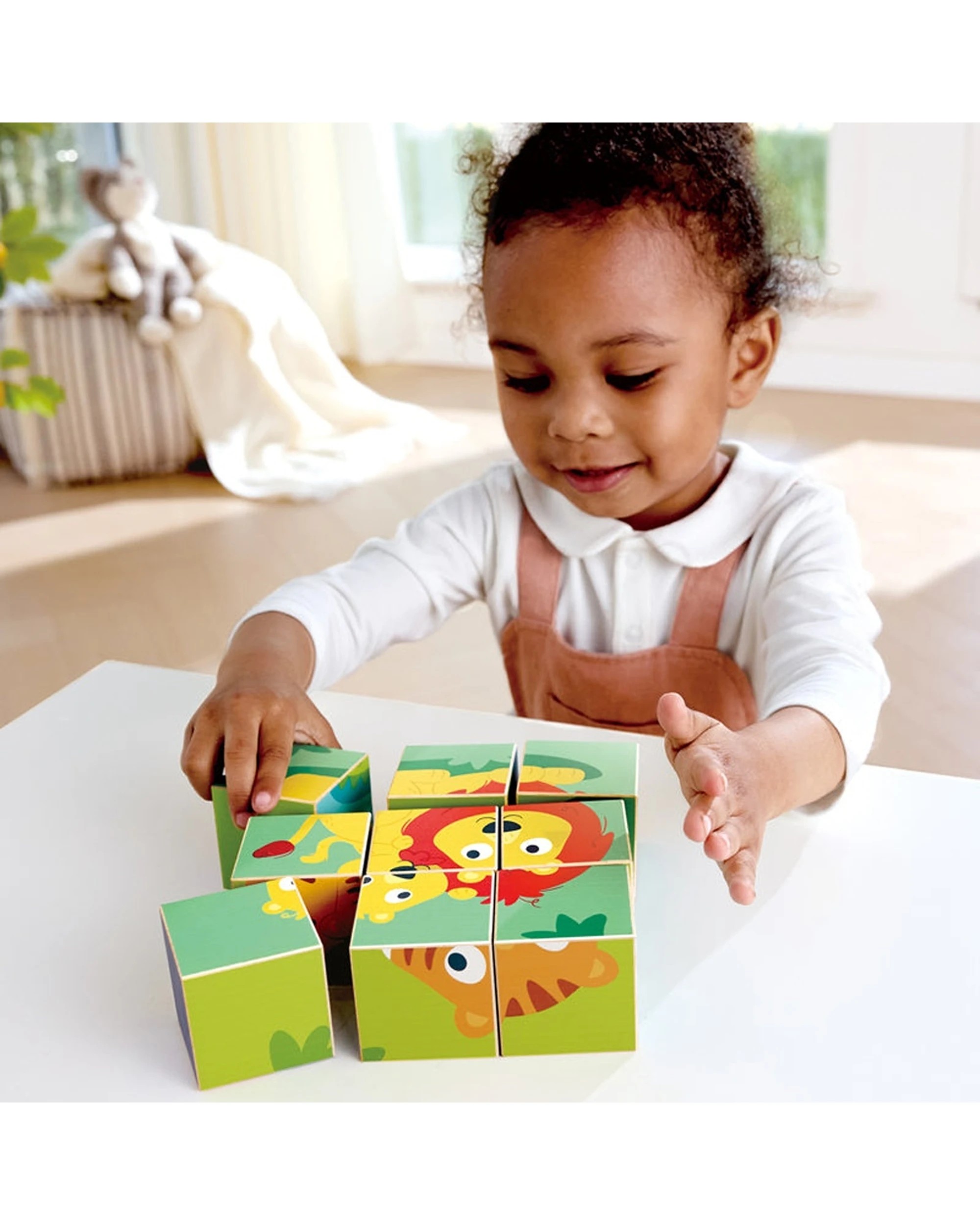 4 Hape Wild Wooden Blocks Puzzle Animal Matching Activity Toy - Multi, 4 of 4