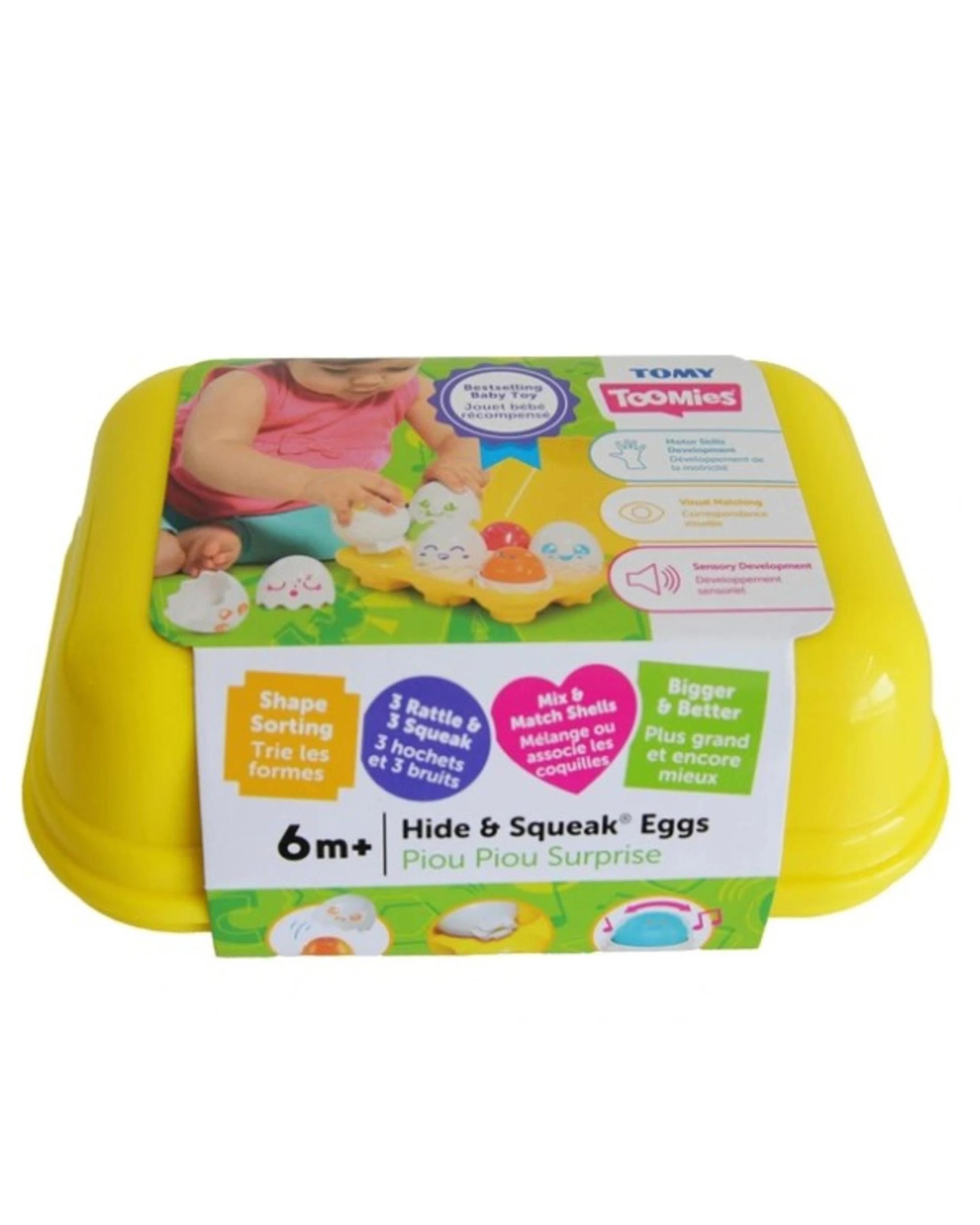 1 Tomy Toomies Hide and Squeak Eggs Larger Eggs, 1 of 2