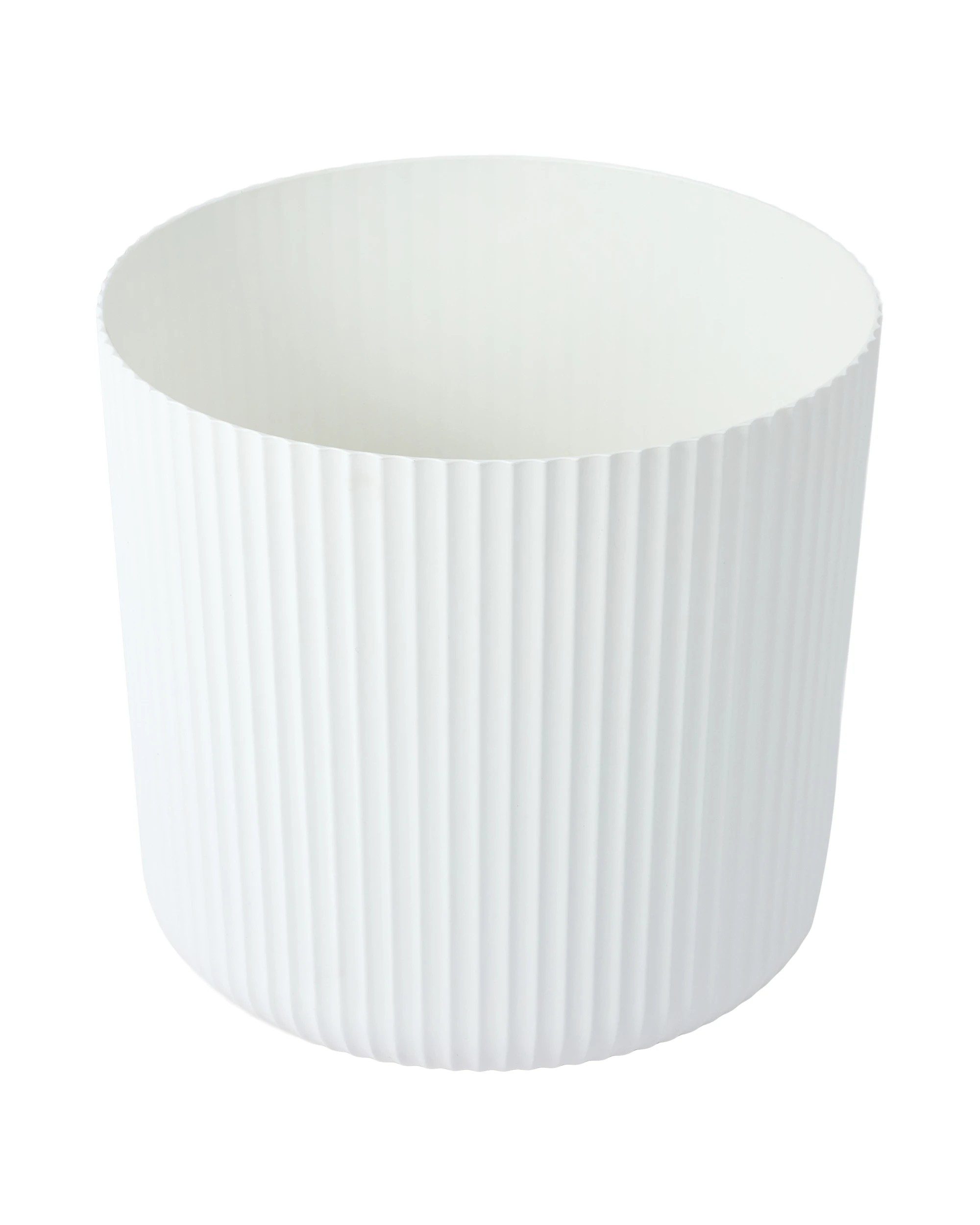 1 43cm Linear Plastic Pot - White, 1 of 3