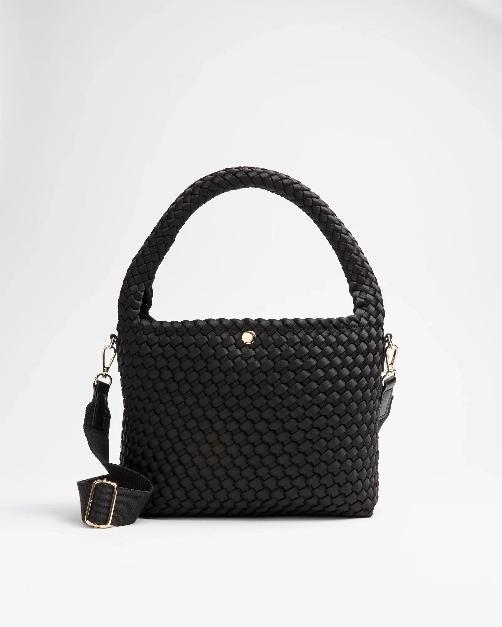 1 Target Weave Detail Shoulder Bag BLACK, 1 of 2