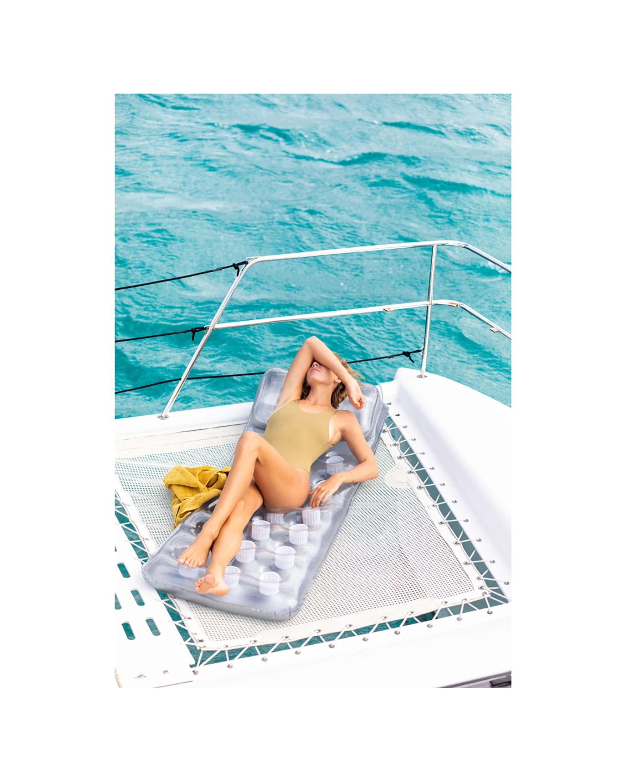 3 Intex 18-Pocket Portable Beach/Pool Suntanner Mat - Grey, 3 of 5