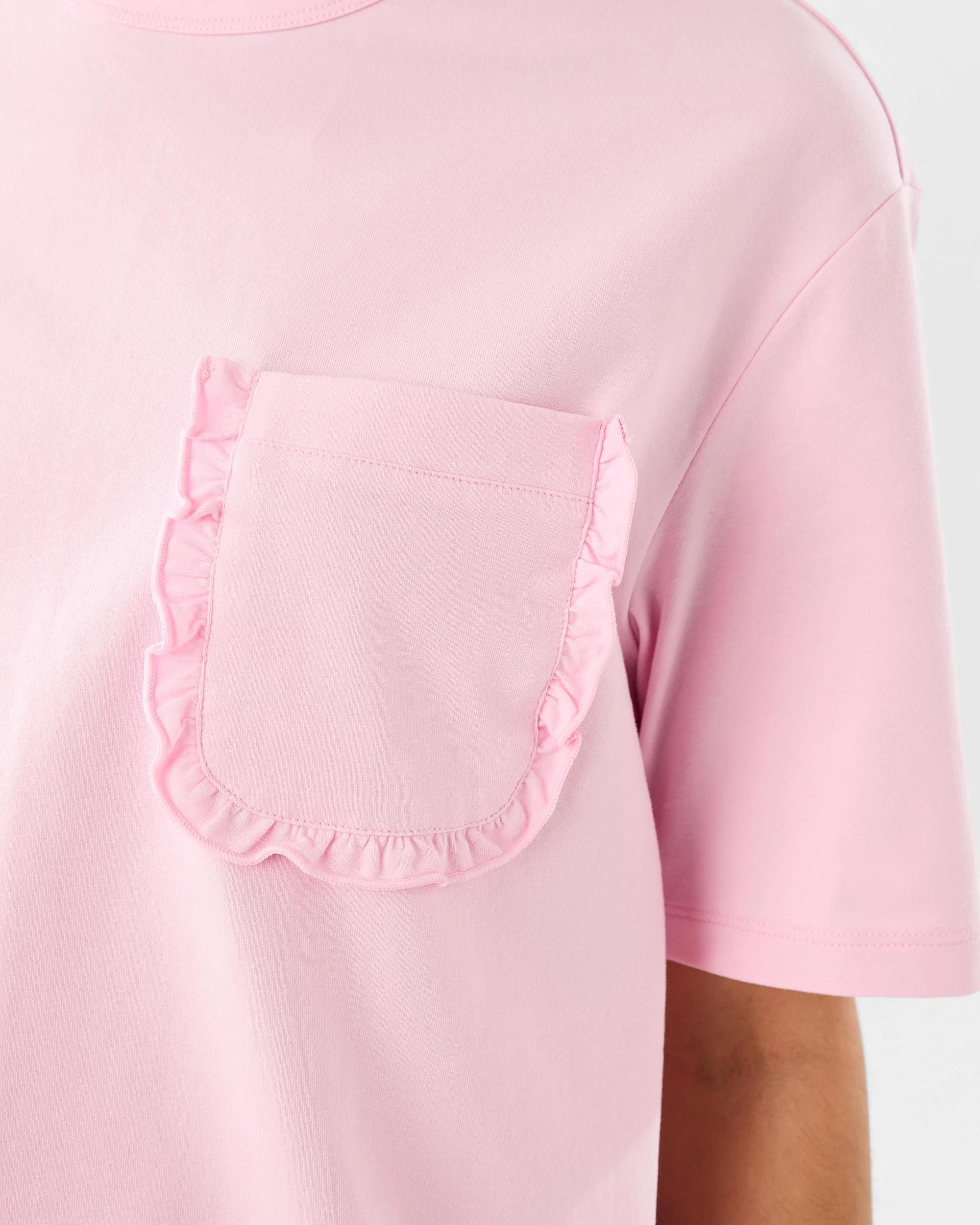 7 Cotton Ruffle Pocket T-shirt Pkldy Pink, 7 of 7