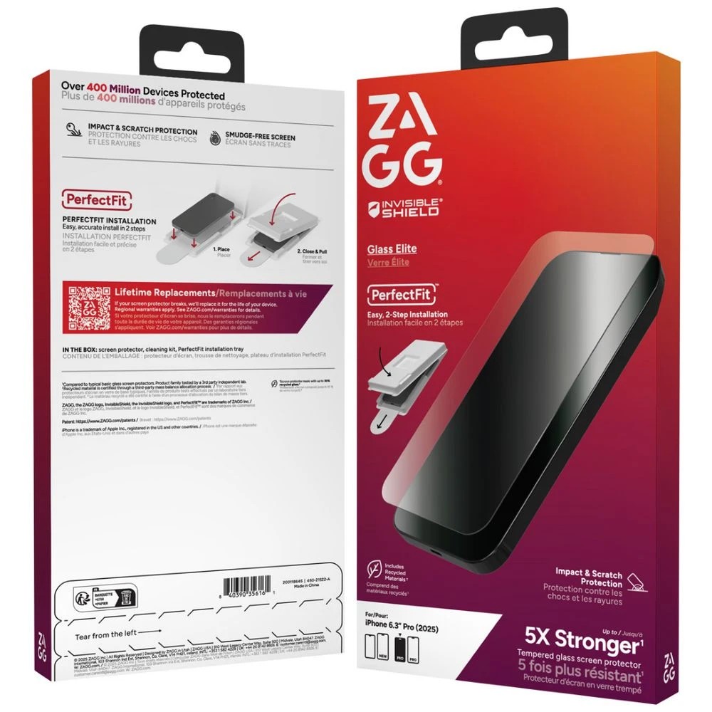 5 ZAGG InvisShield Elite Screen Protector iPhone 17 Pro, 5 of 5
