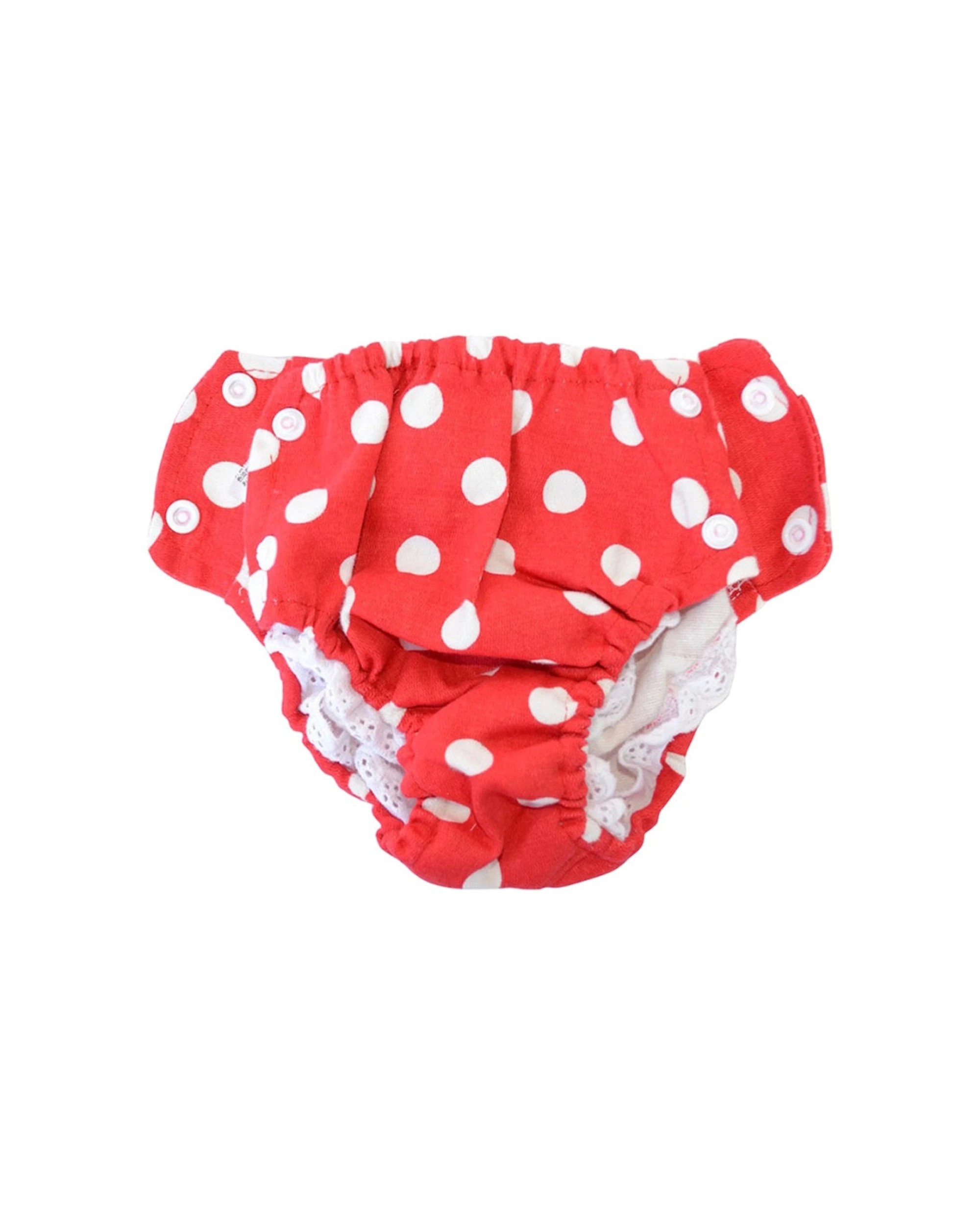 5 Cotton More 2pc Female Dog Reusable Sanitary Underpants Diaper Polka Dots XS - Red, 5 of 9