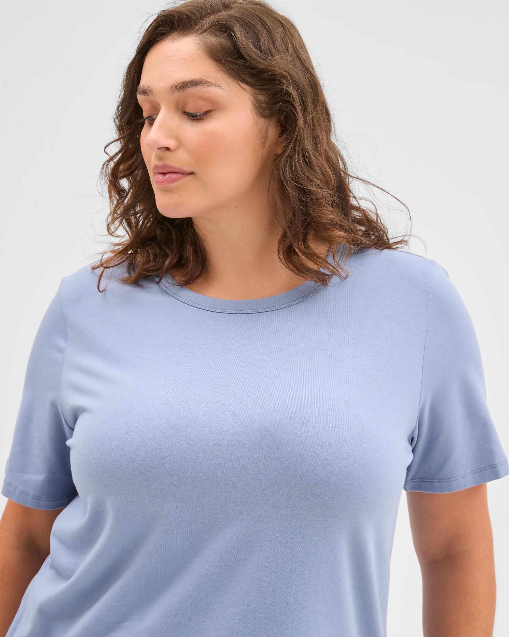 5 Target Curve Plus Size Australian Cotton T-Shirt DUSTY BLUE, 5 of 6