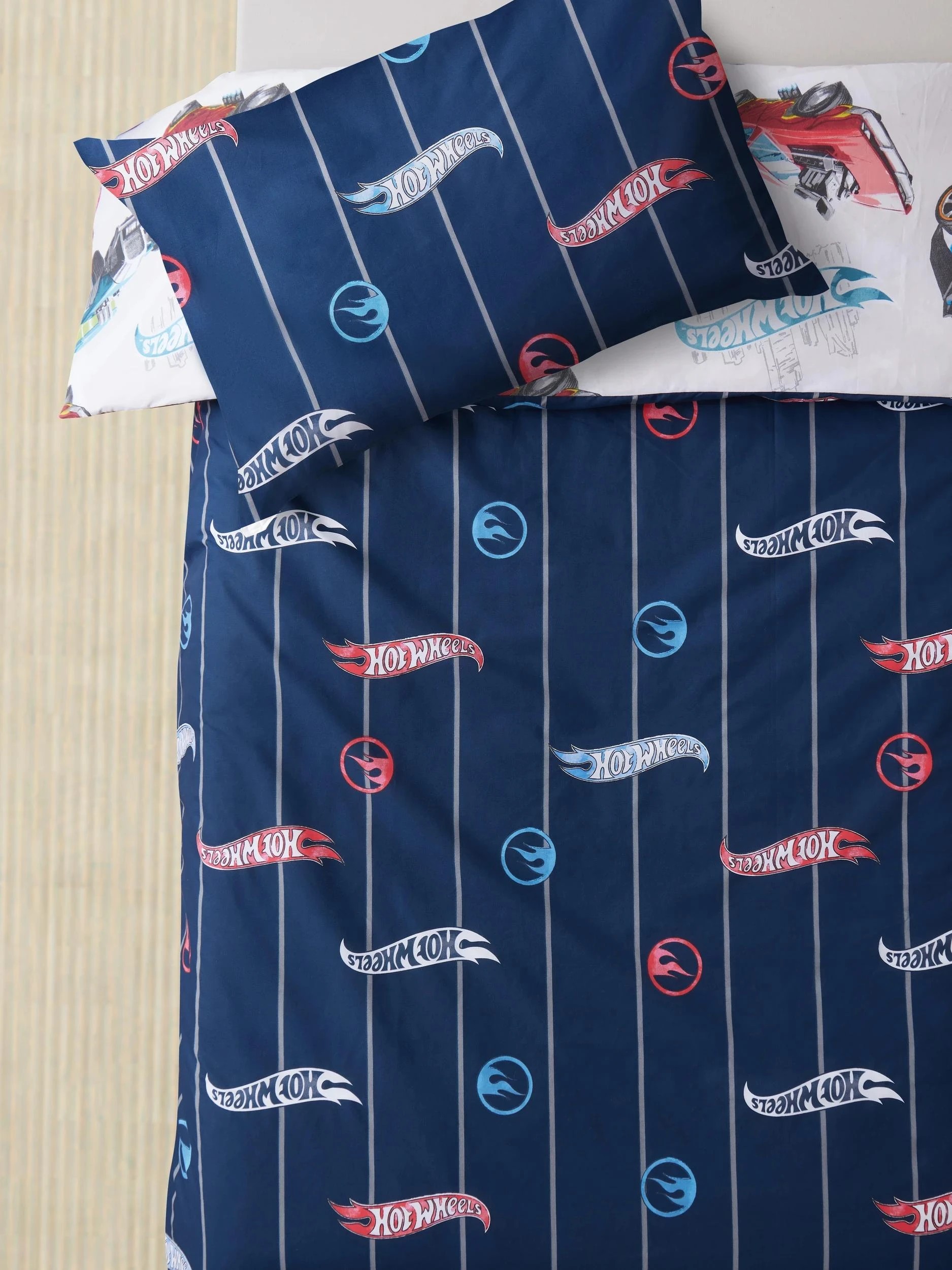 2 Hot Wheels Kids Quilt Cover Set - Single Bed - Blue, 2 of 4