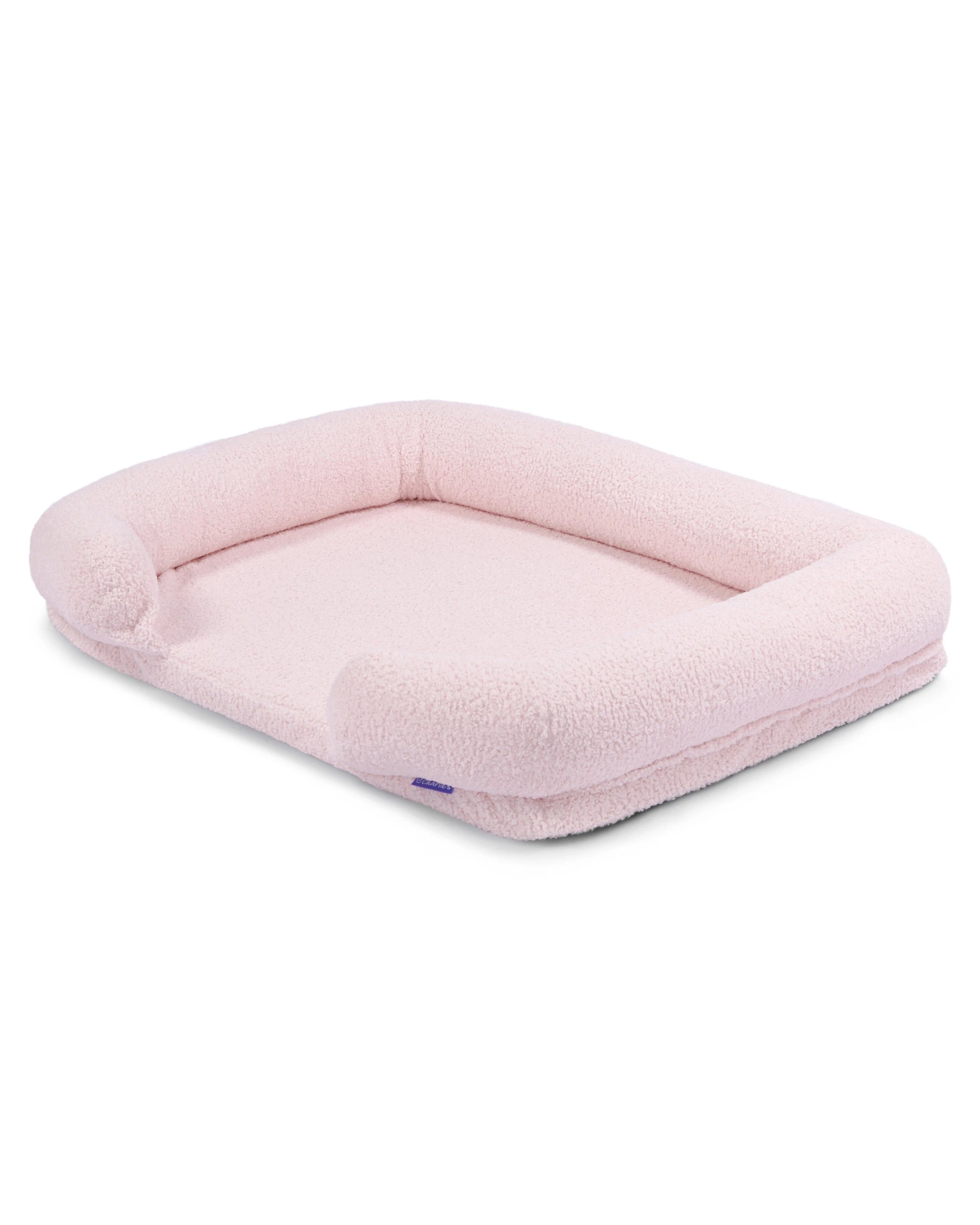 3 Charlie's Teddy Fleece Orthopedic Memory Foam Sofa Dog Bed with Bolster Large - Pink, 3 of 6