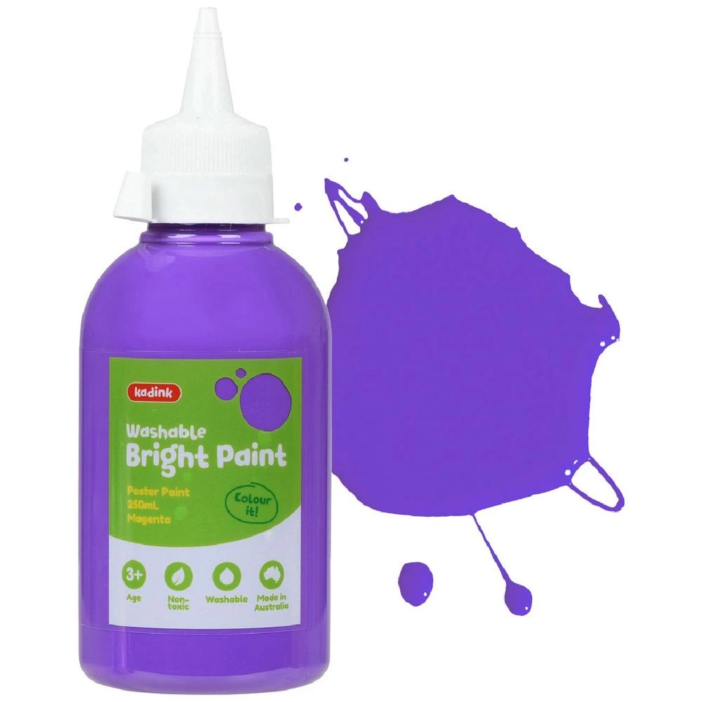 1 Kadink Washable Bright Poster Paint 250mL Purple, 1 of 4