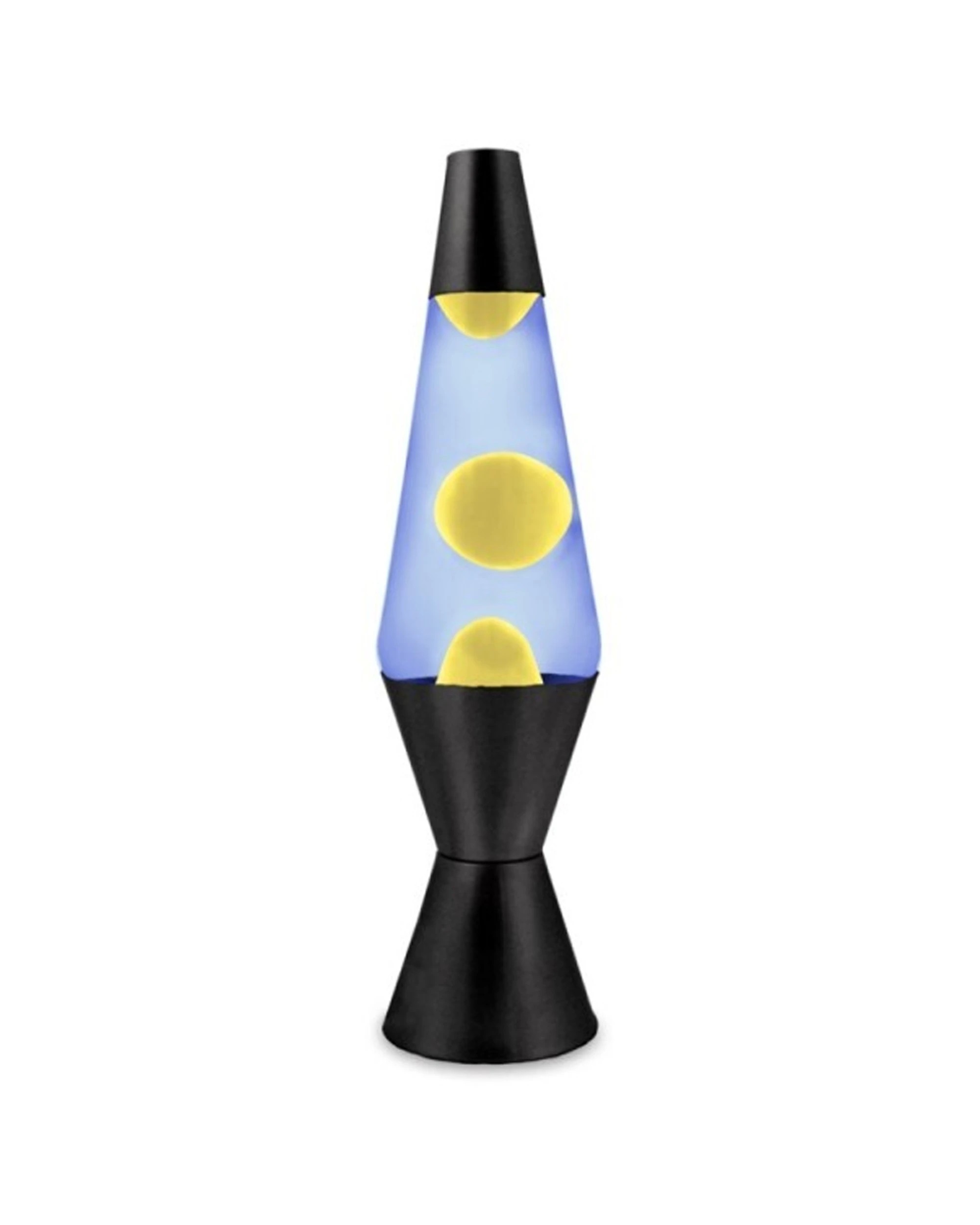 2 Blue/yellow Wax Liquid Lava Lamp Party Retro Night Light Decor Light Black 37cm - Black, 2 of 3