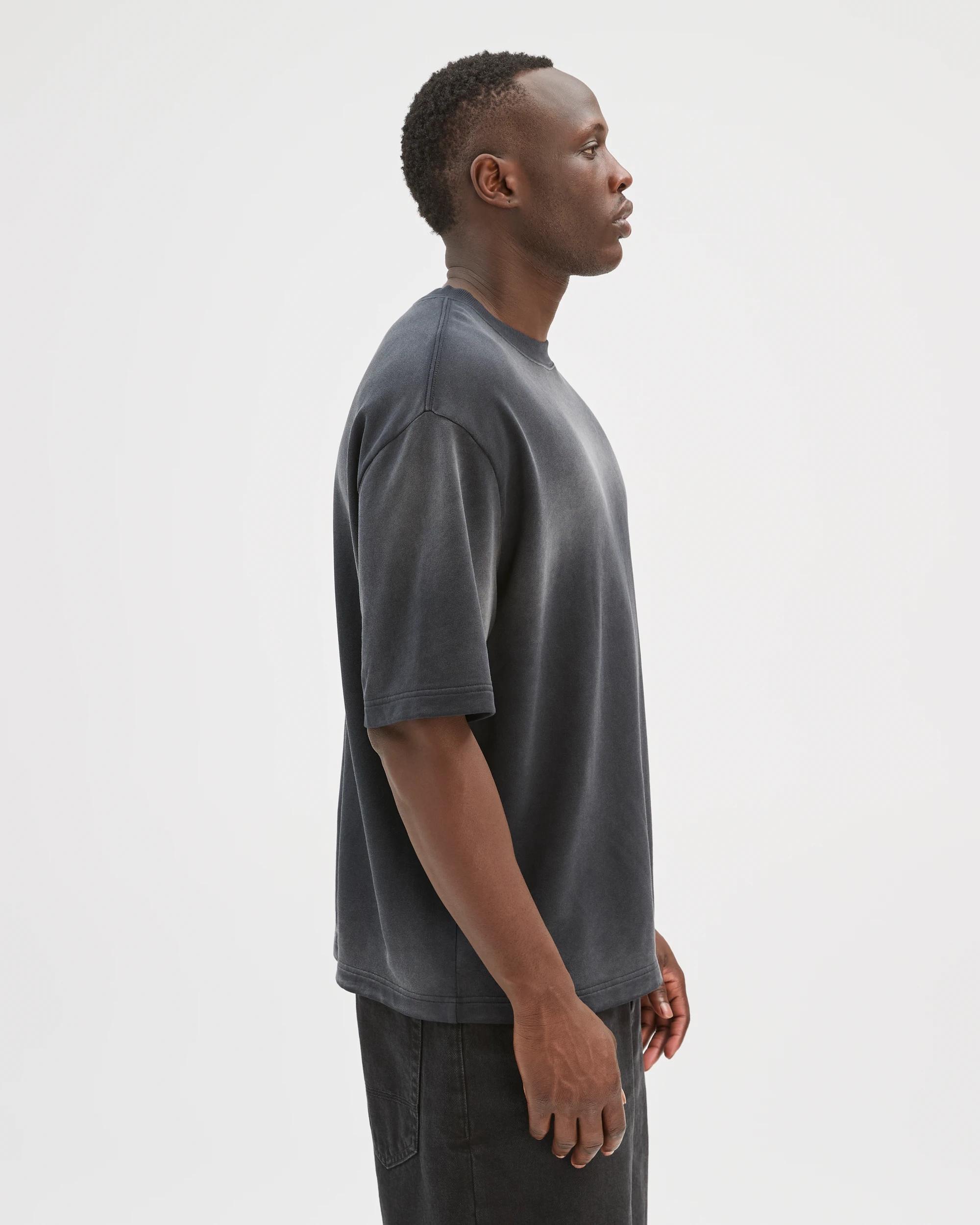 4 Commons Australian Cotton Oversized Washed T-Shirt BLACK SPRAY, 4 of 5