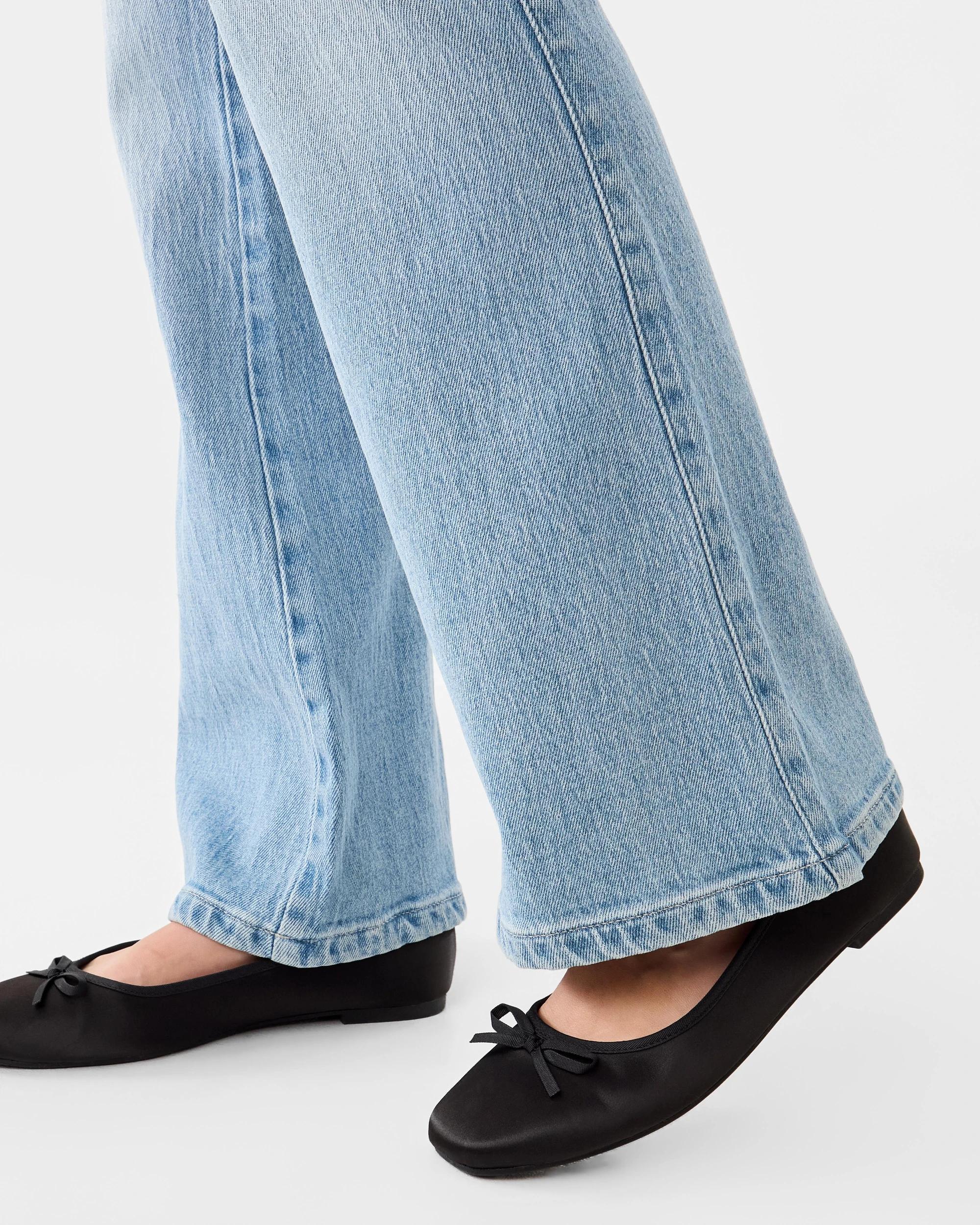 7 Low Rise Flare Leg Jeans Light Wash, 7 of 7