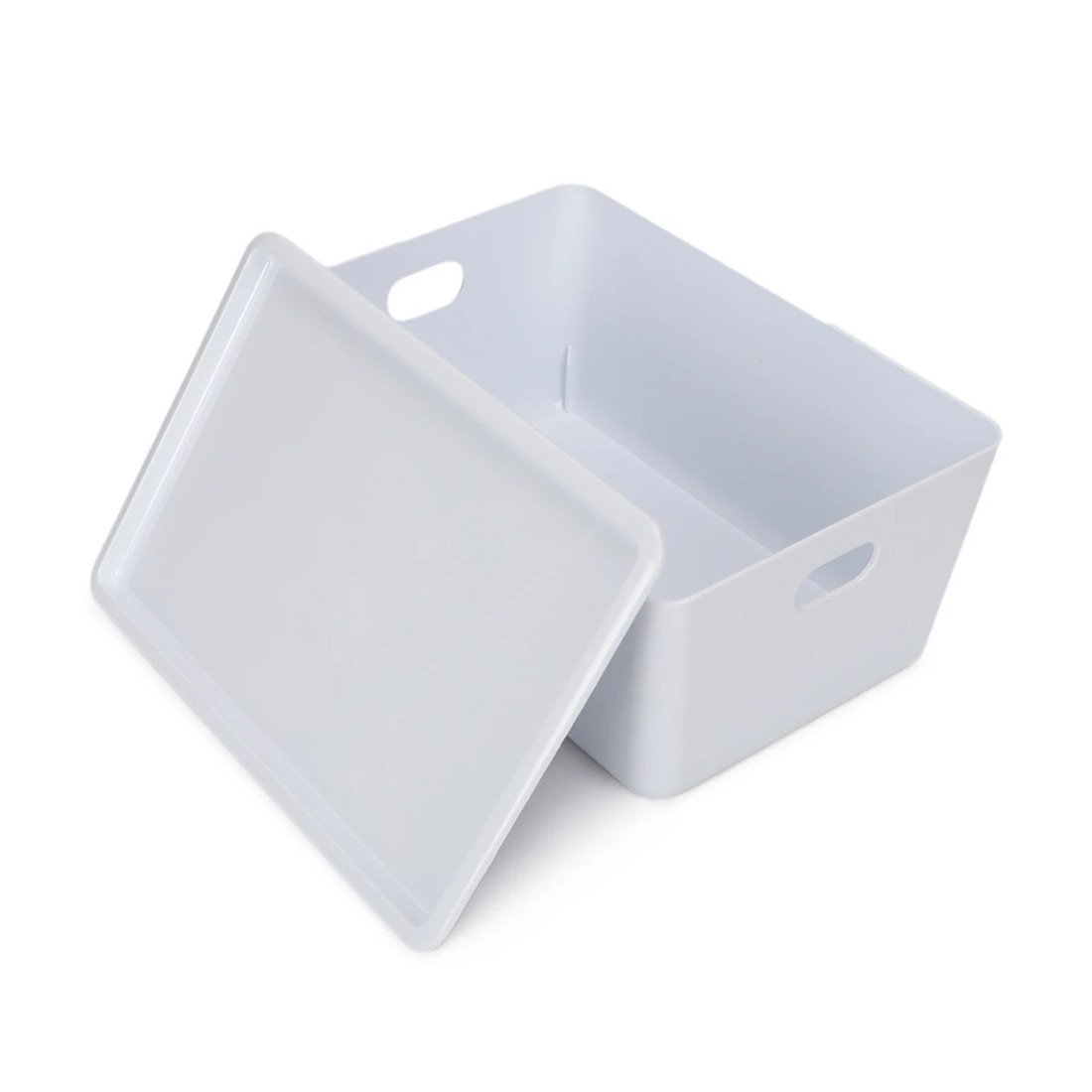 1 11L Smooth and Shiny Plastic Tub - White, 1 of 8