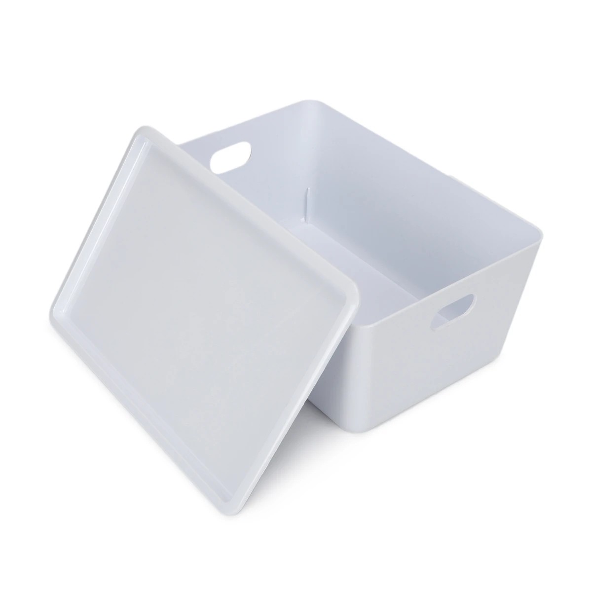 1 11L Smooth and Shiny Plastic Tub - White, 1 of 8