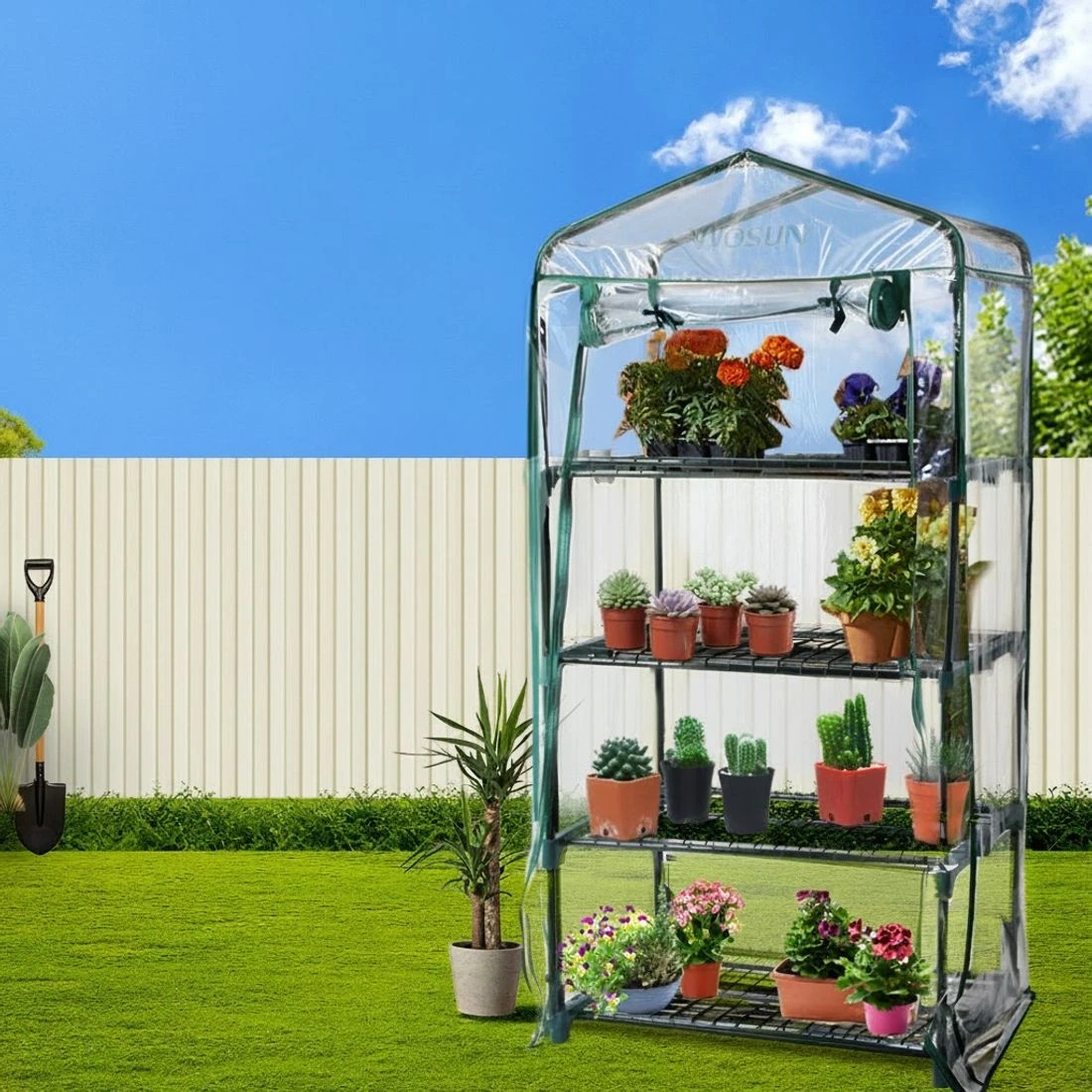 6 Green Fingers Greenhouse 4 Tiers Mini Green House Garden Bed Planter Box - Clear, 6 of 7