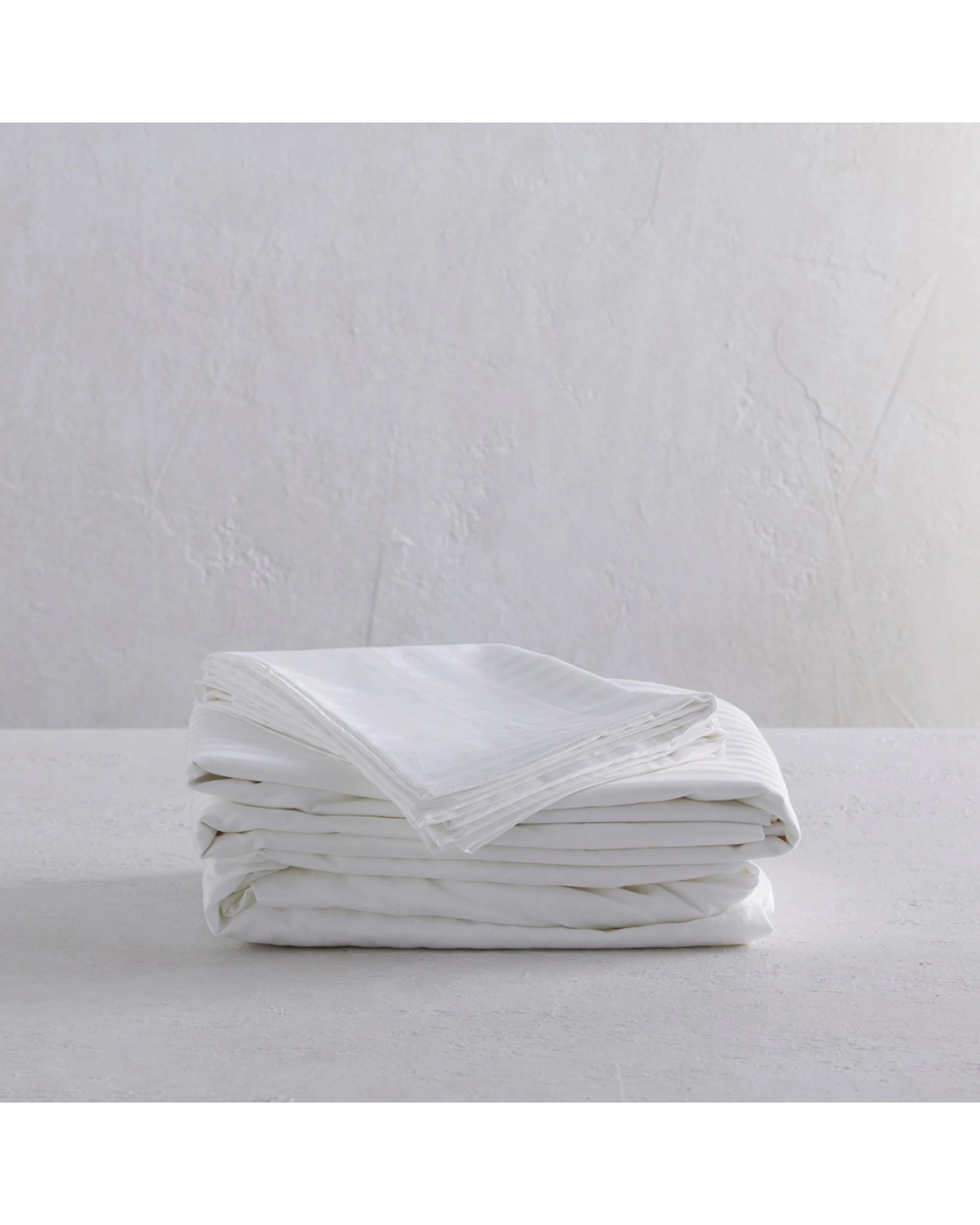 3 Bedding co Sheet Set 500TC Organic Cotton Stripe - Queen Bed - White, 3 of 5