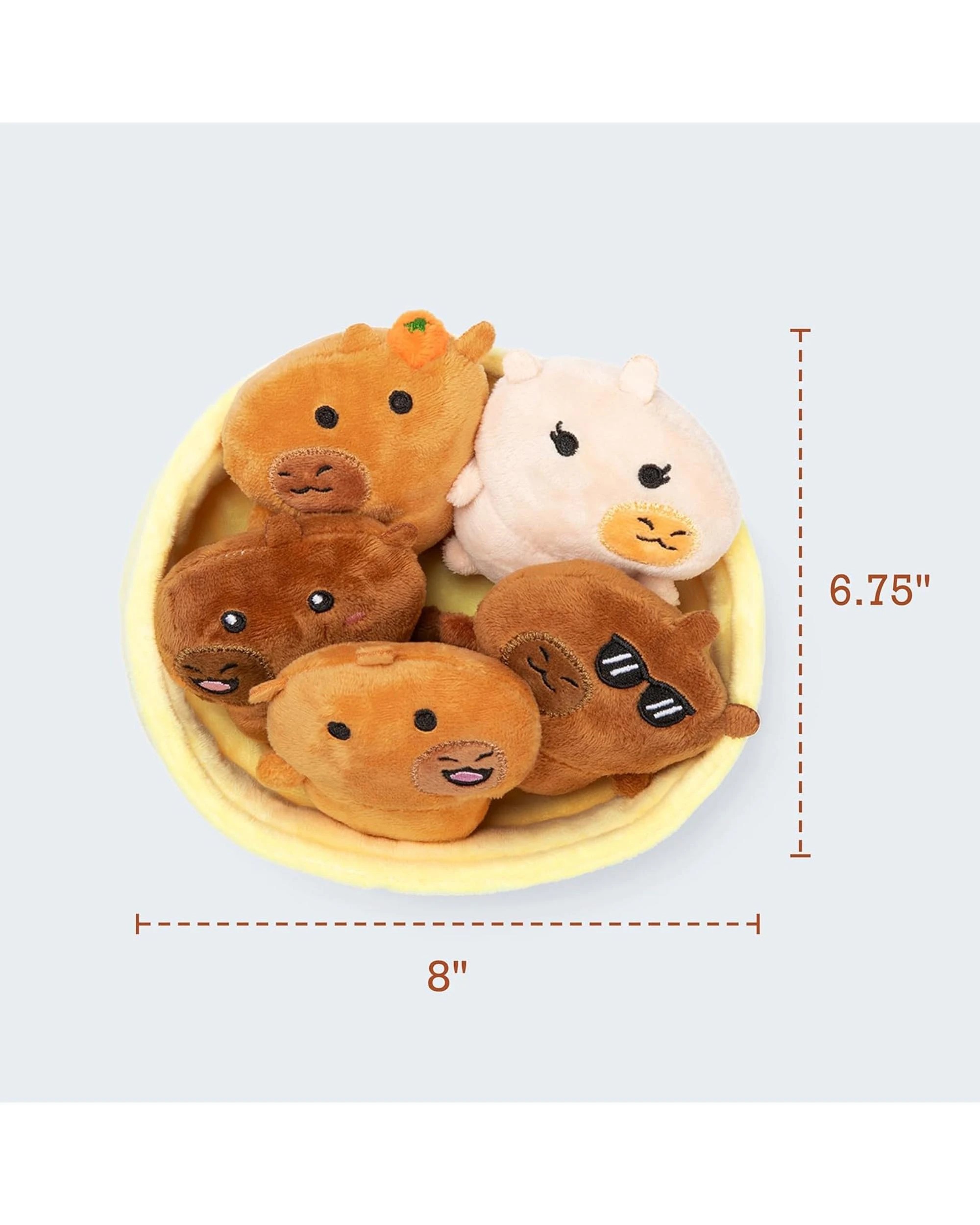 3 Emotional Support Capybaras Plush Set, 3 of 7