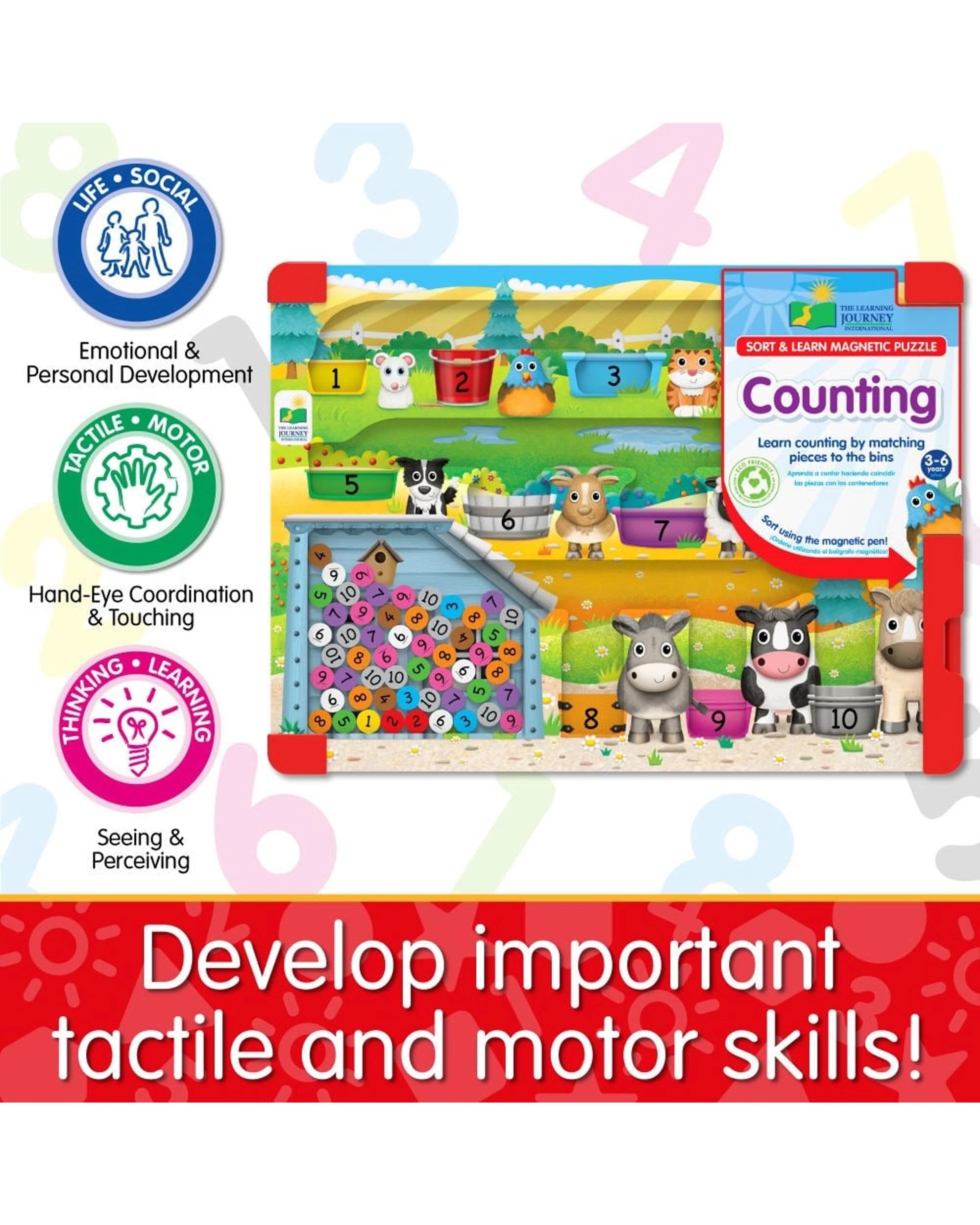 4 Sort and Learn Magnetic Puzzle Counting, 4 of 5